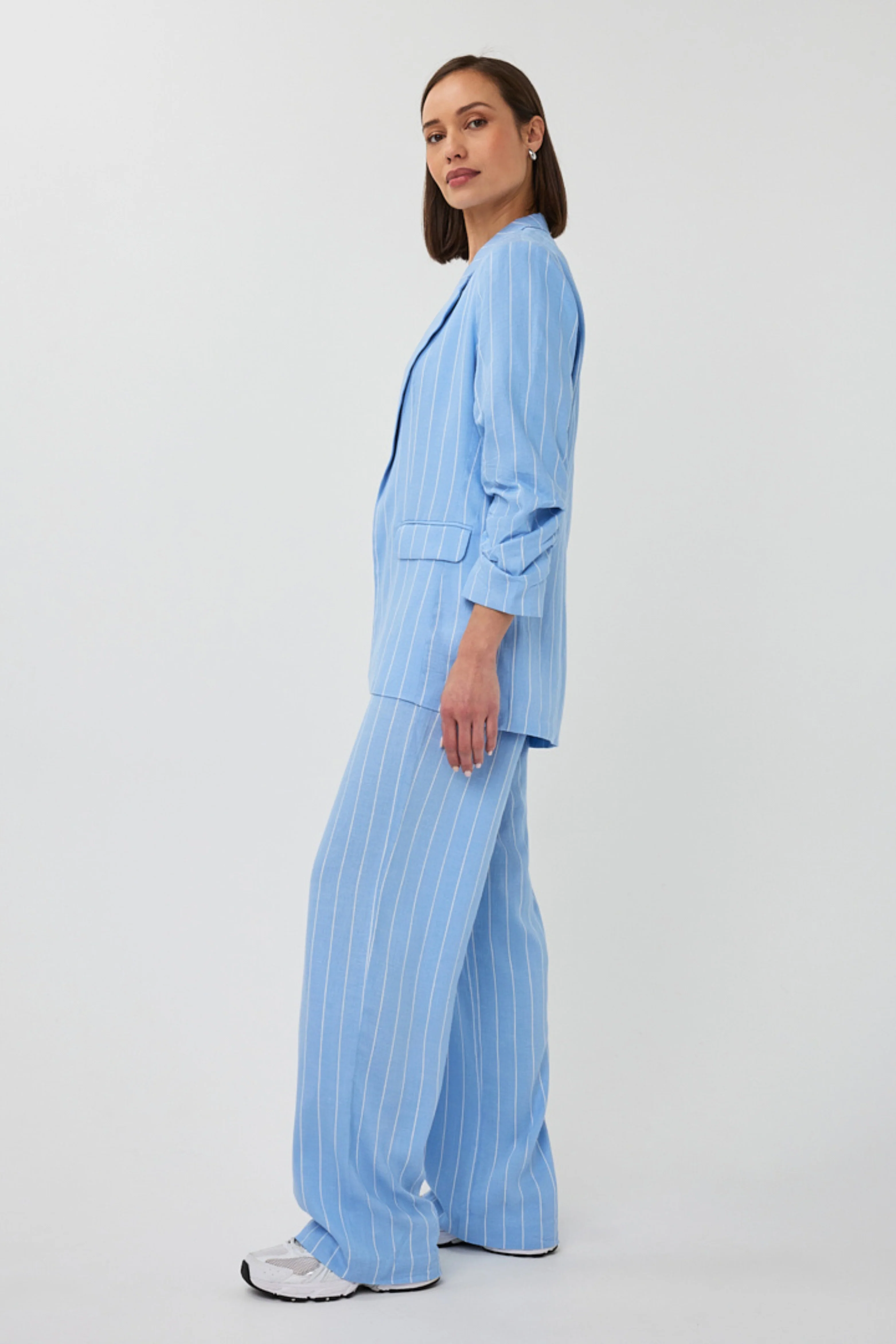 Blazer Linen Stripe Pacific Blue SP26.17005 - Image 13