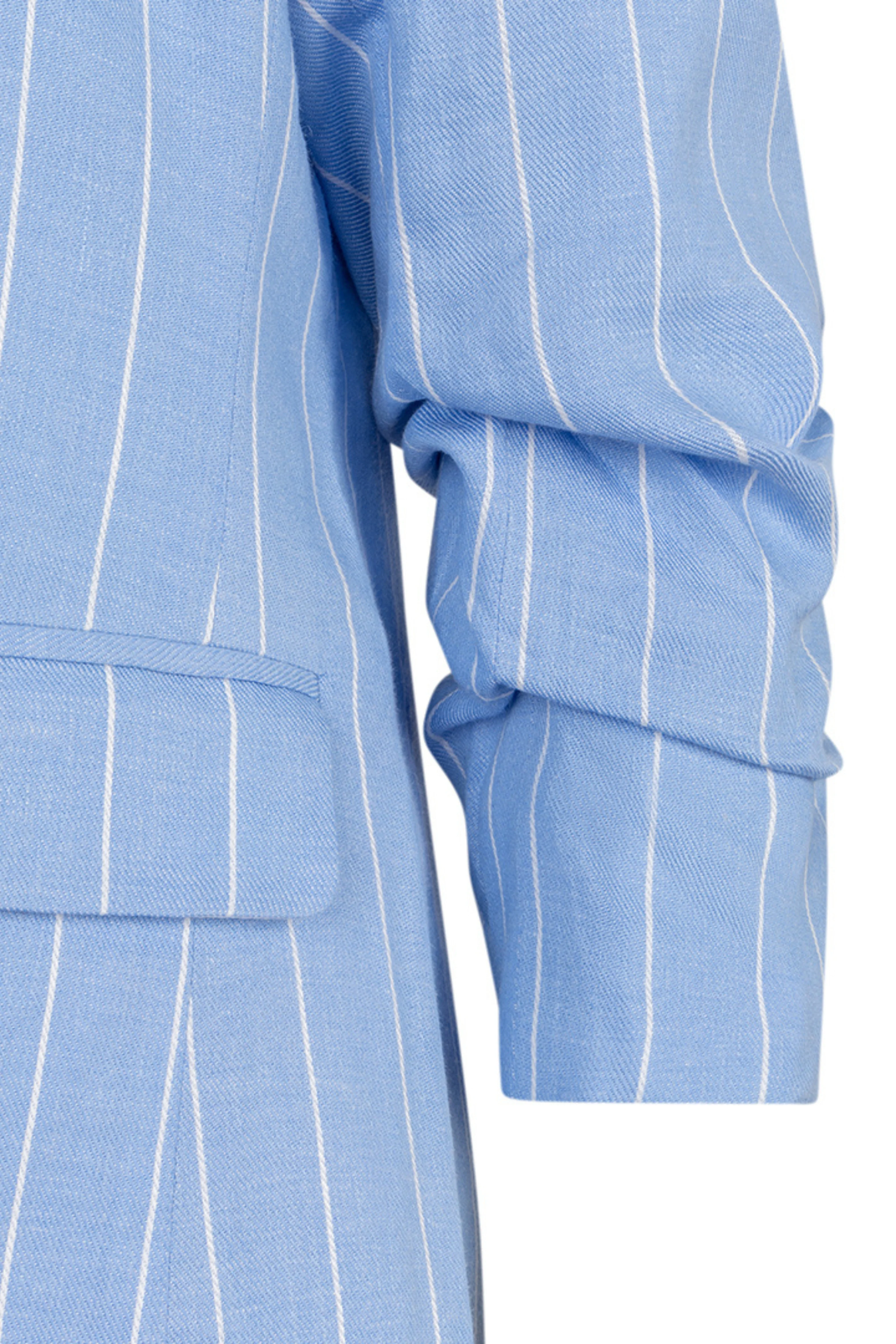 Blazer Linen Stripe Pacific Blue SP26.17005 - Image 15