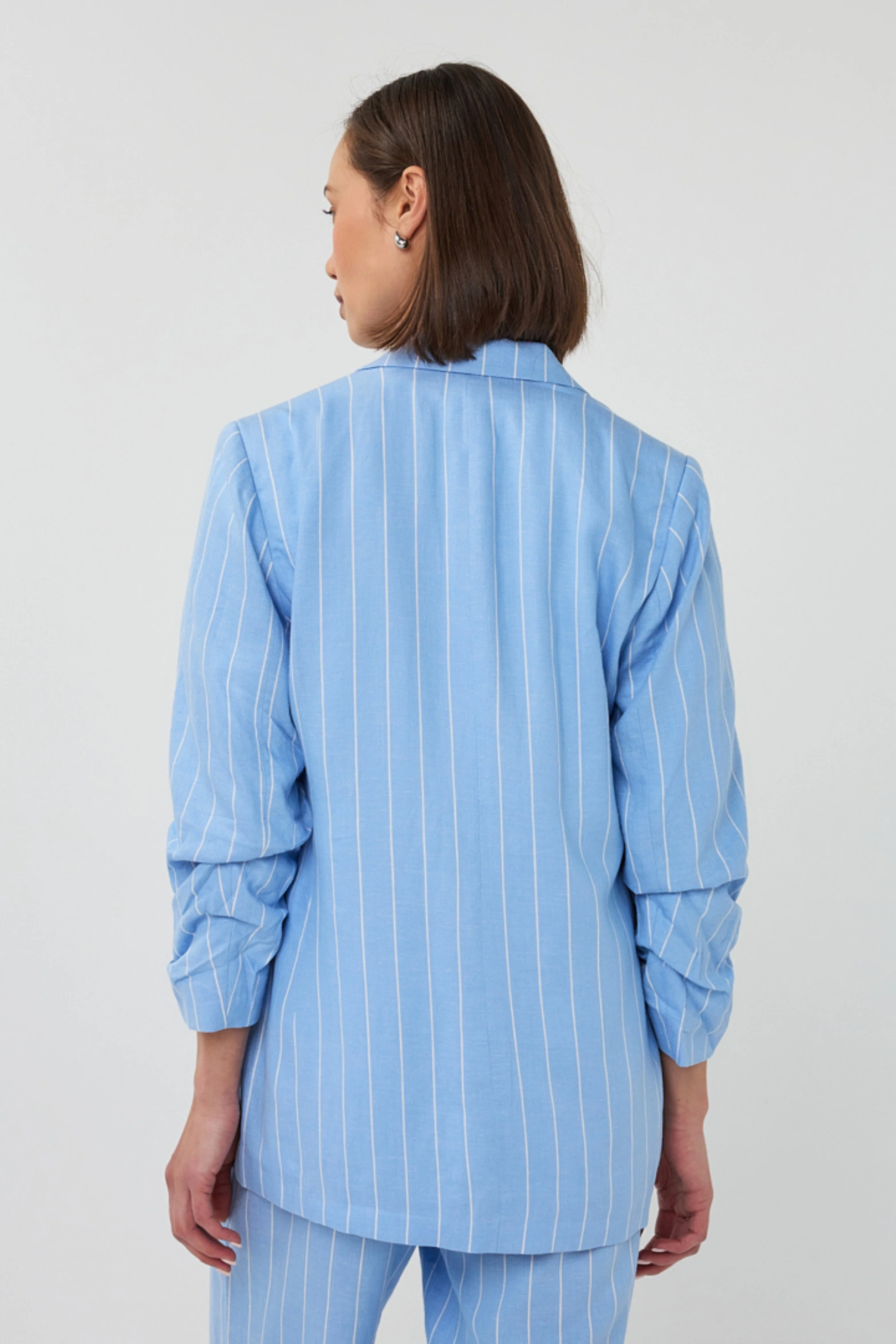 Blazer Linen Stripe Pacific Blue SP26.17005 - Image 8