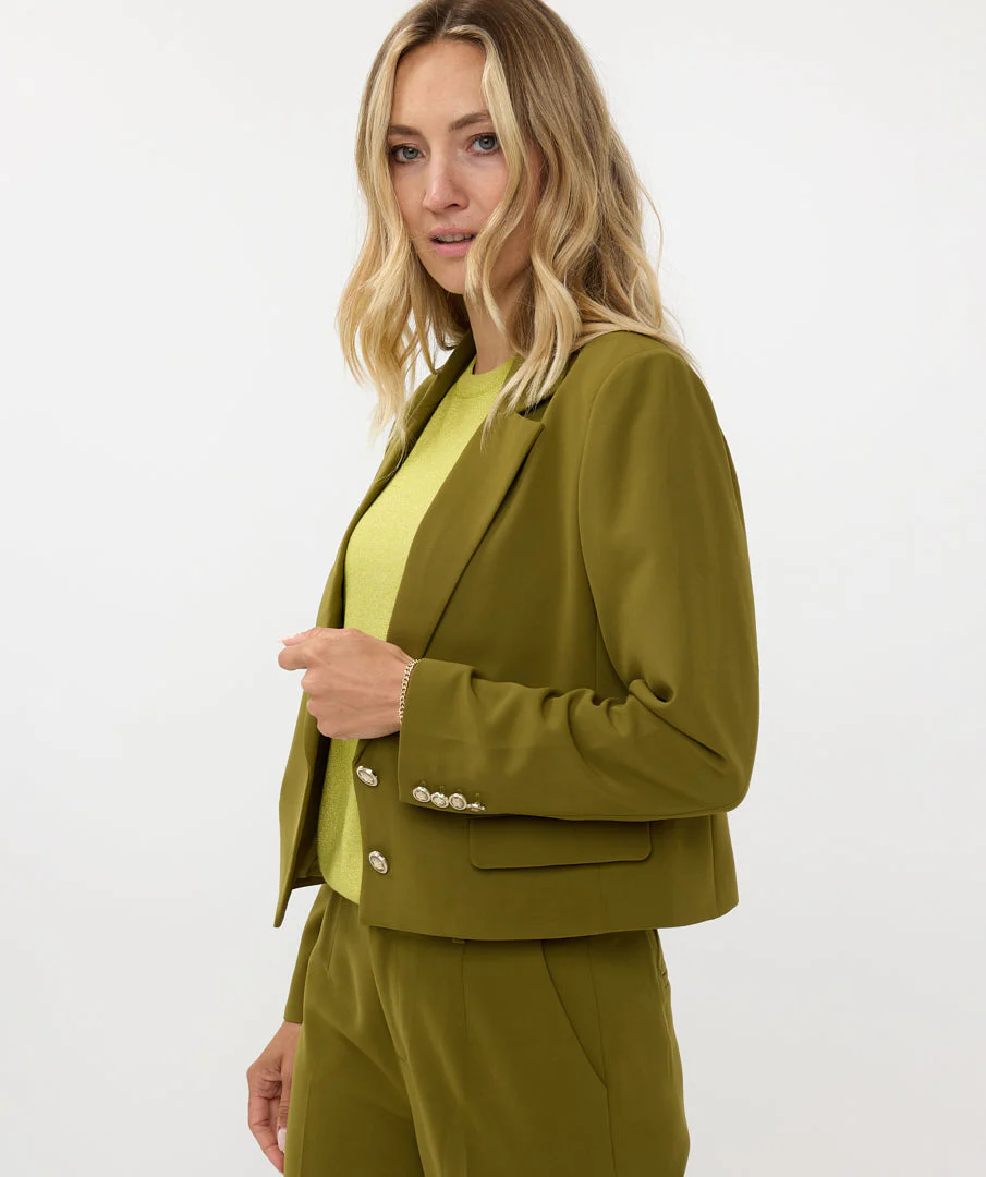 Blazer short city moss green F24.10544 - Image 9