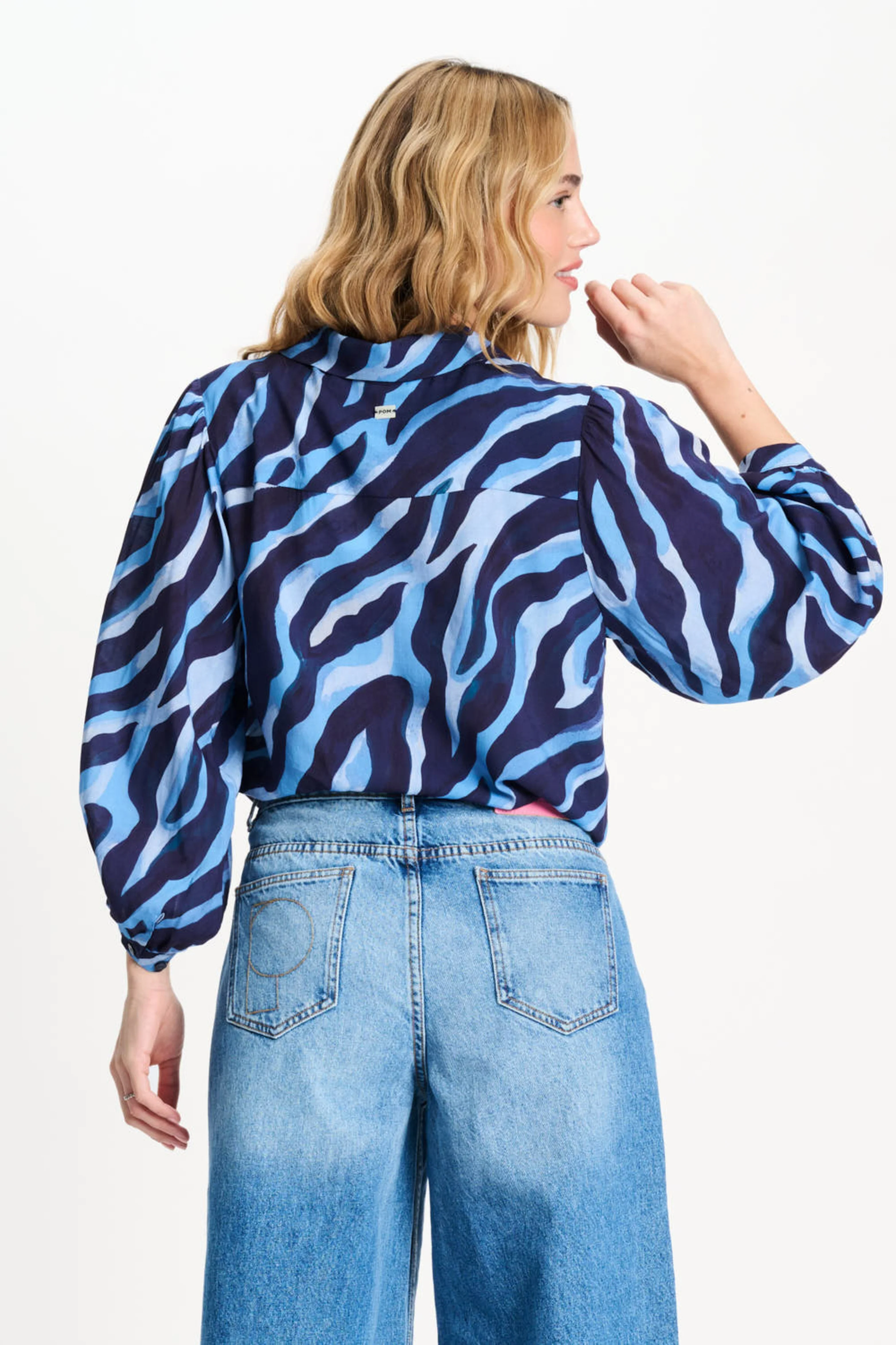 Blouse Animal Blue SP9502 - Image 5