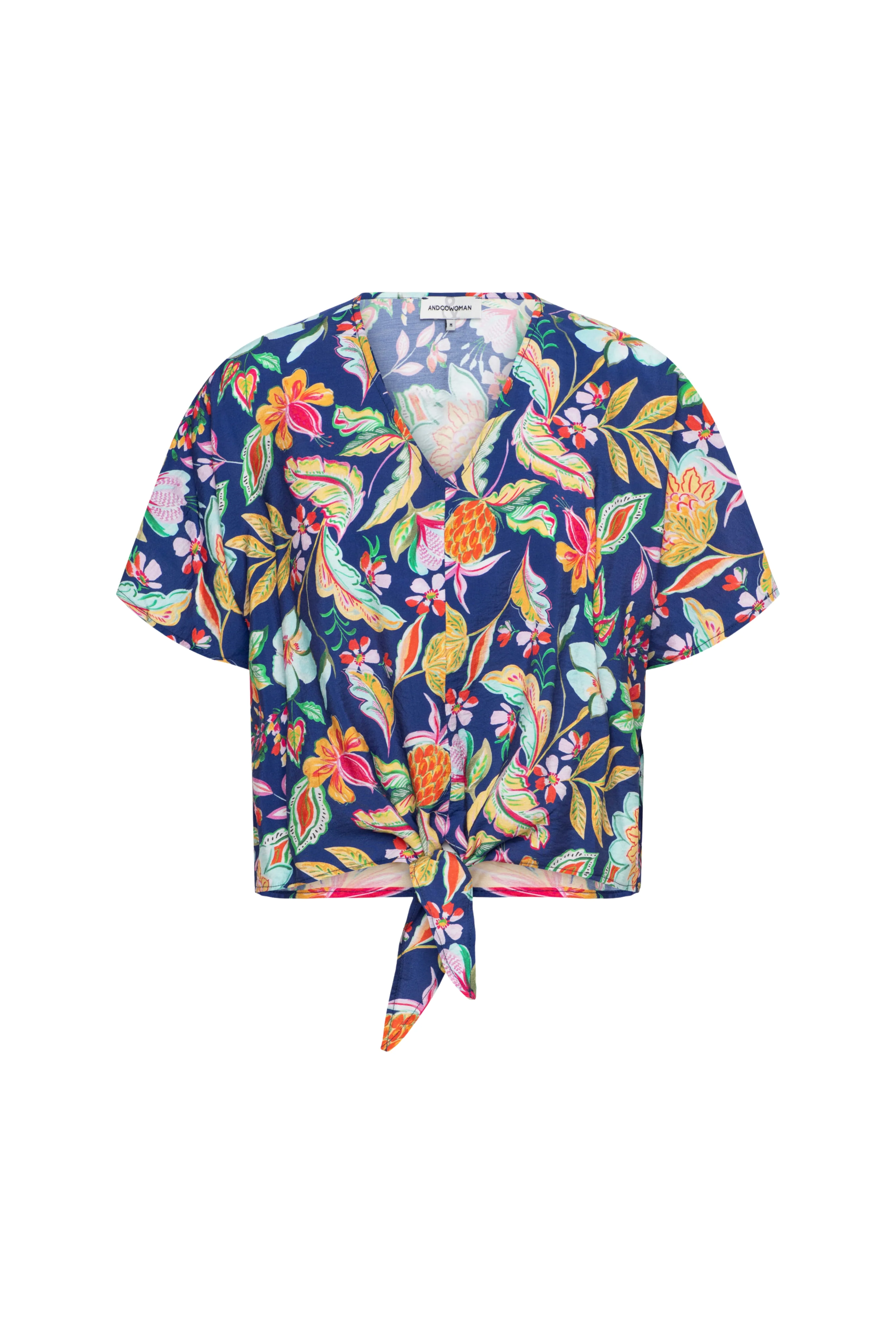 Blouse Aruba Multi Flower Cobalt BL376 - Image 2