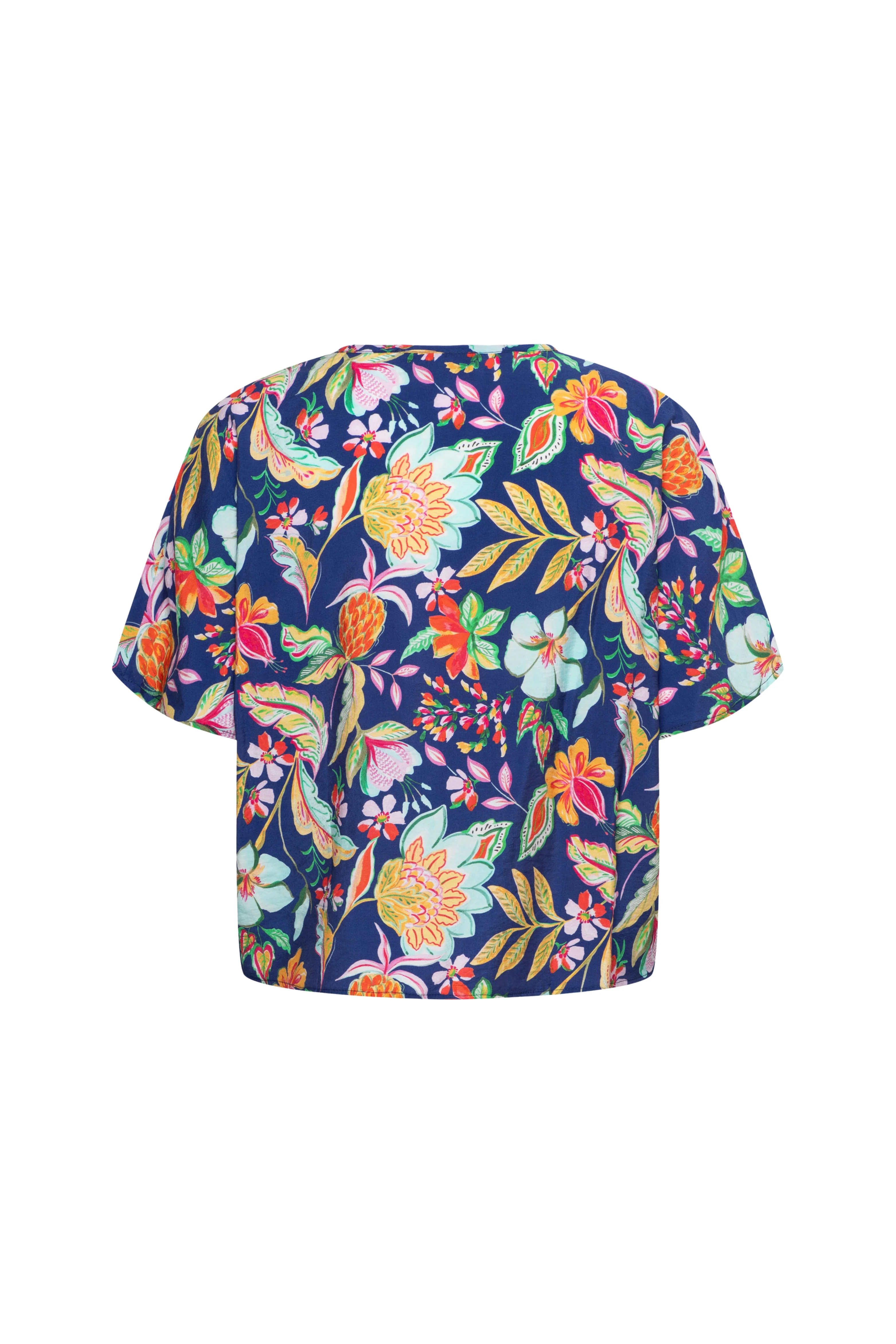 Blouse Aruba Multi Flower Cobalt BL376 - Image 3