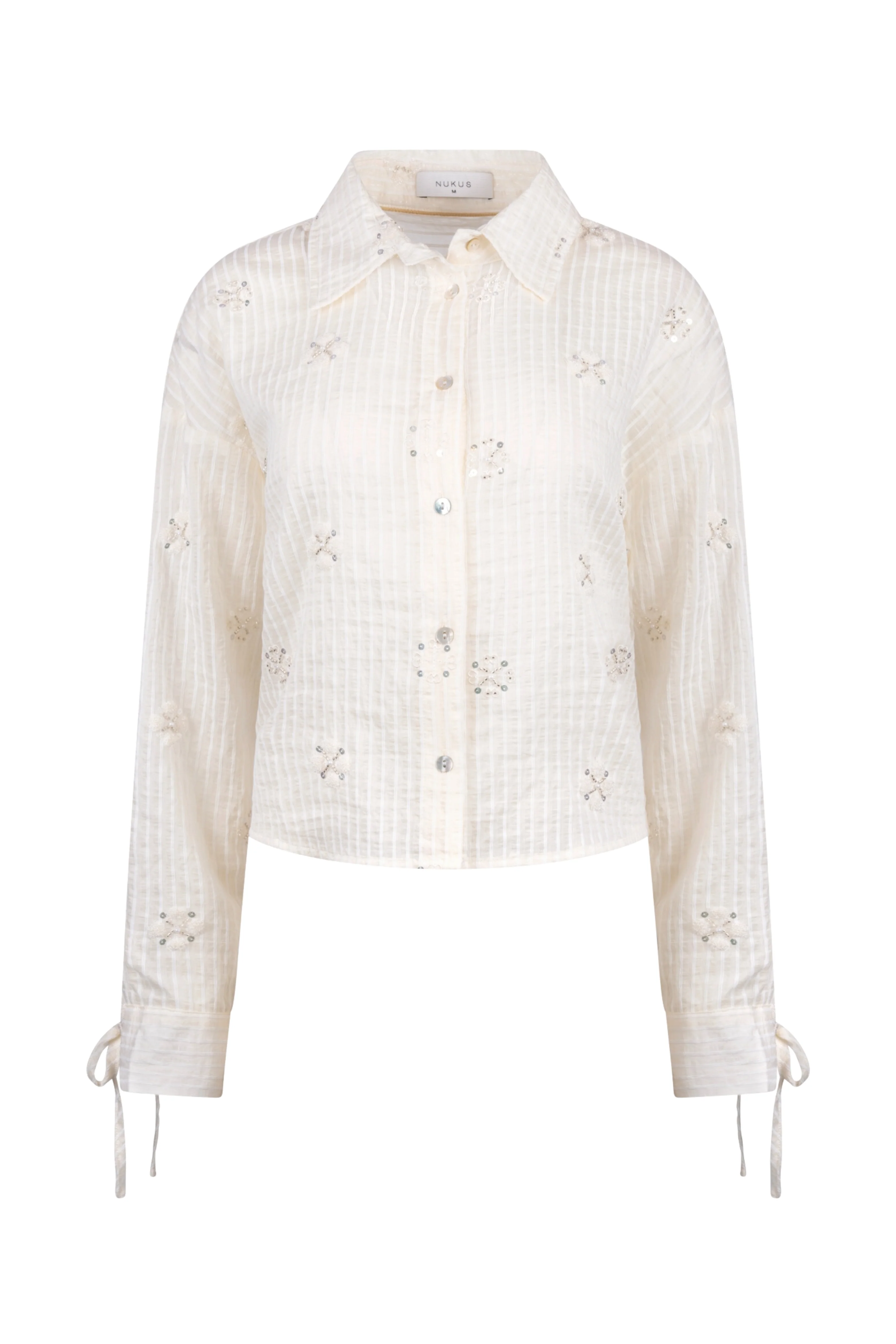 Blouse Bailey Beads Offwhite NKS02200 - Image 4