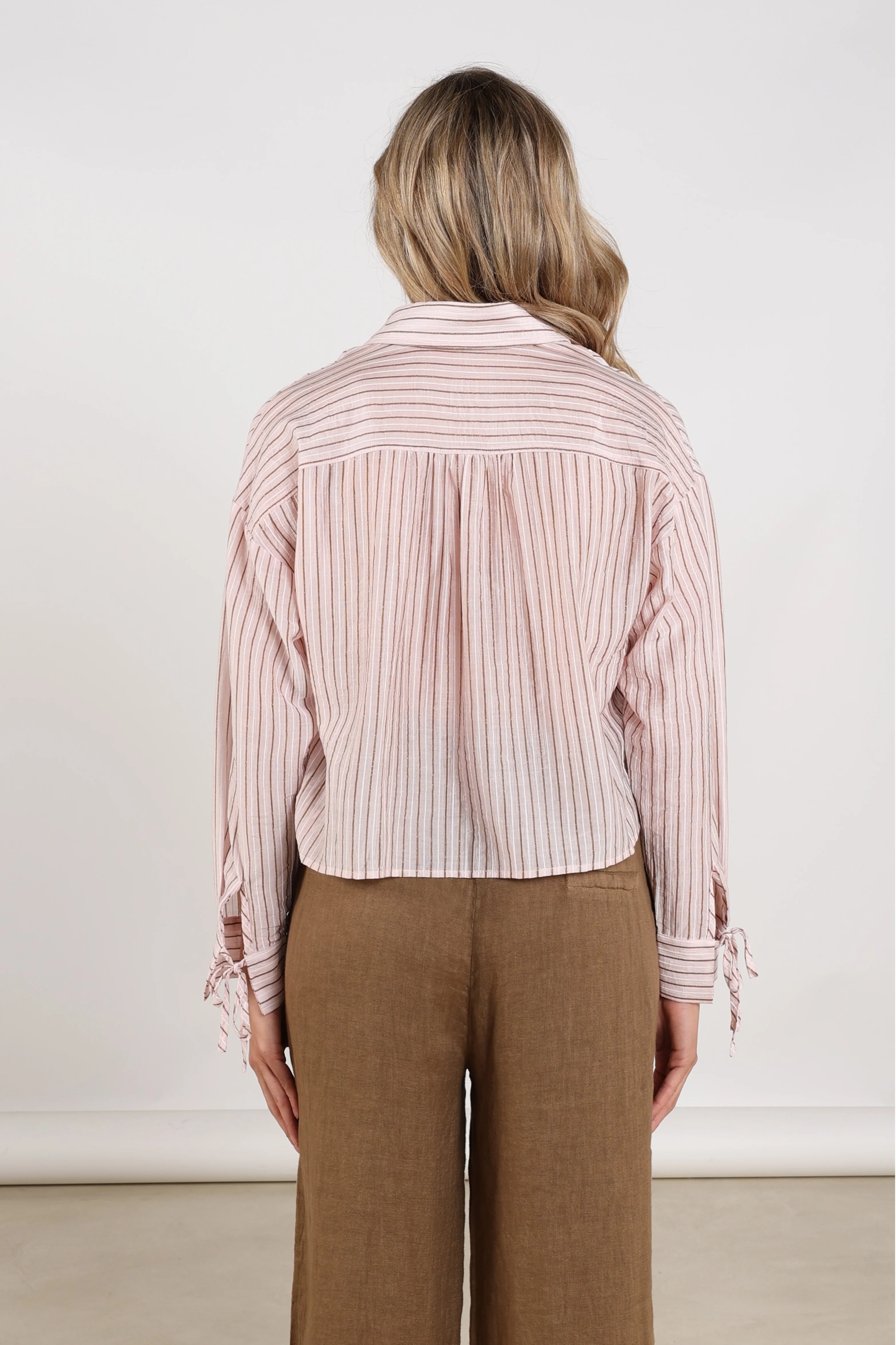 Blouse Bailey Stripe Blush NKS02165 - Image 5