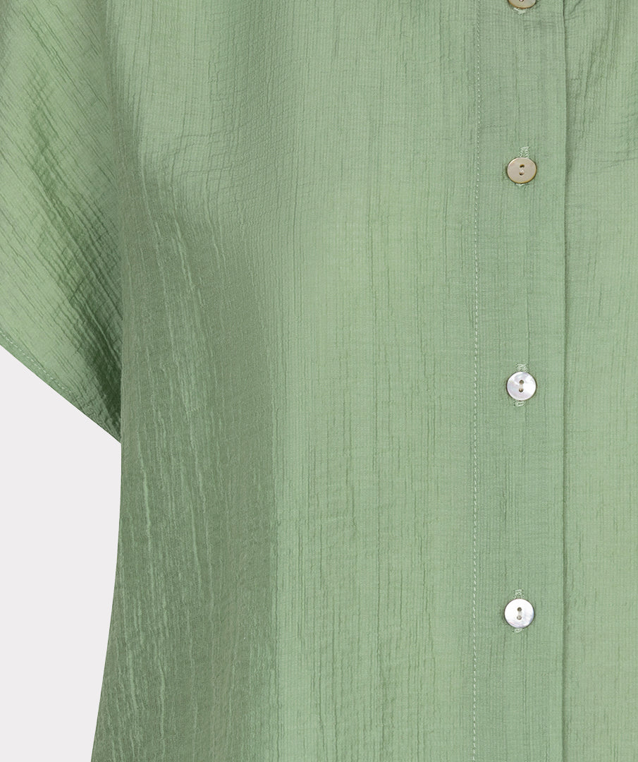 Blouse Batwing Light Crinkle Jungle Green HS26.14218 - Image 10