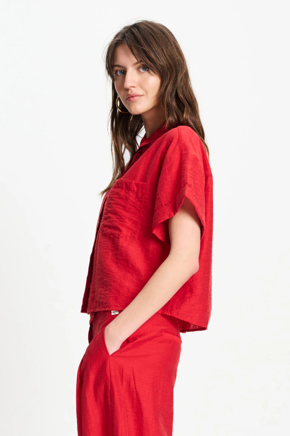 Blouse Bloom Red SP9582 - Image 2