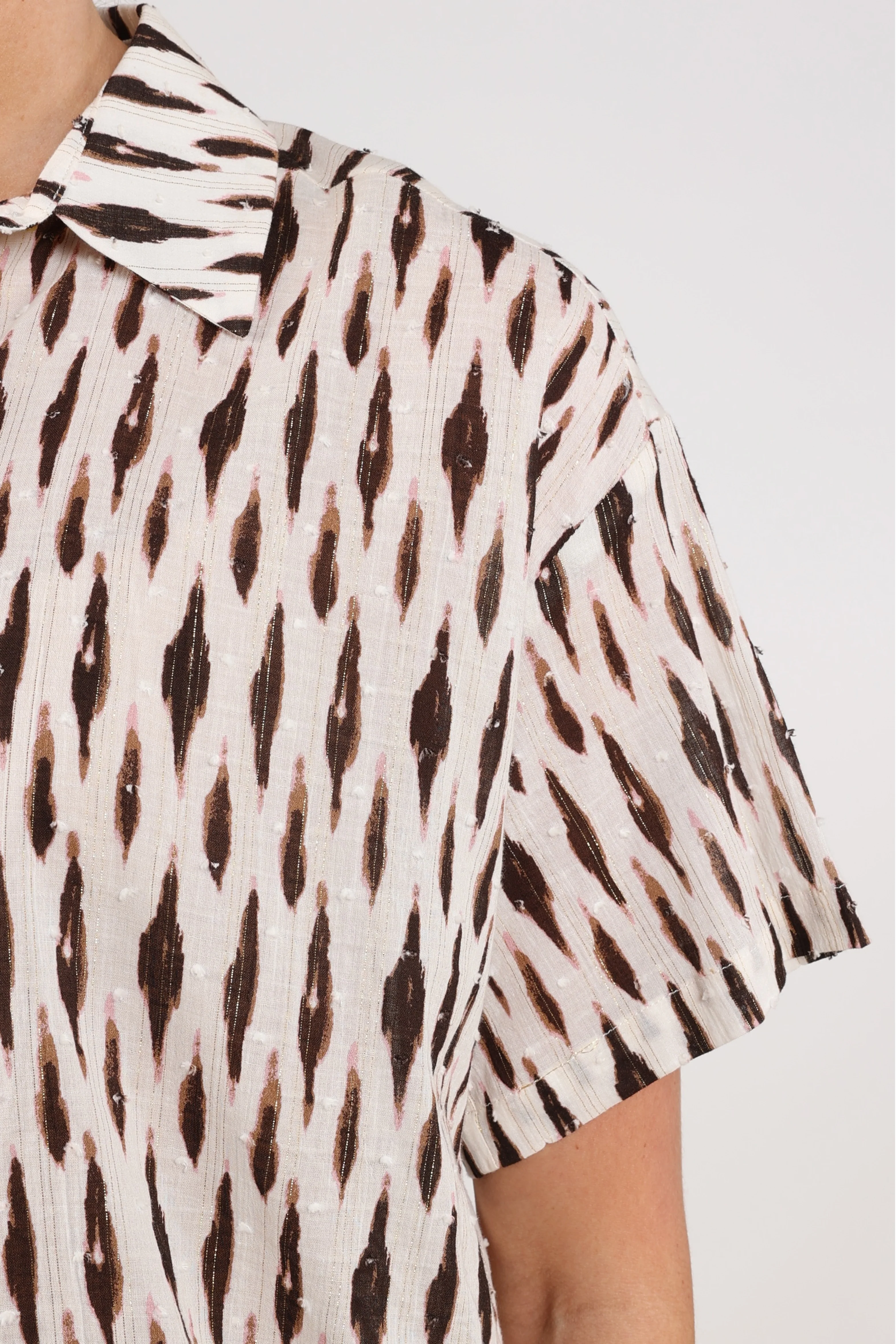 Blouse Britt Print Offwhite Fango NKS02194 - Image 6