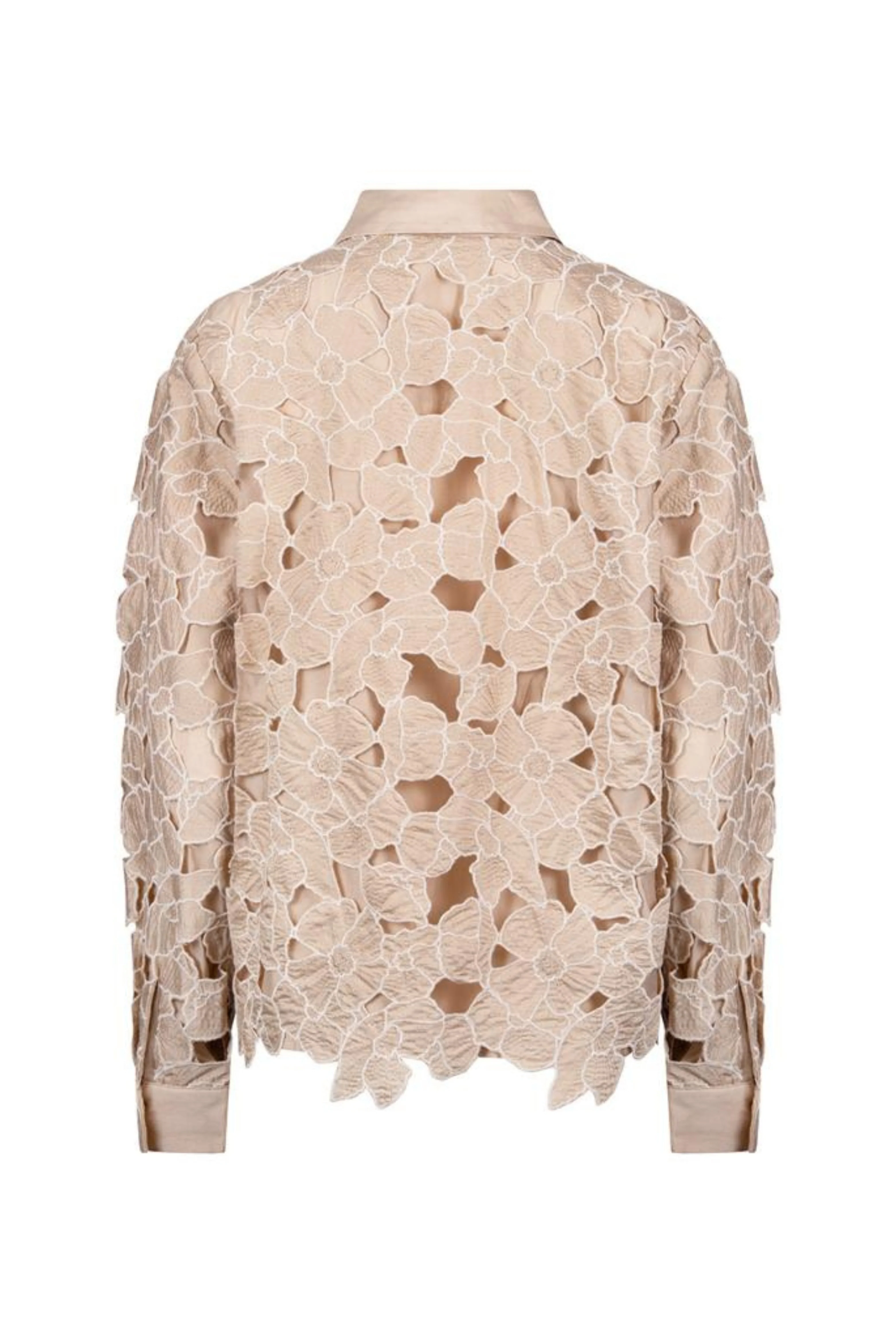 Blouse Chloe Flower Sand Gold NKS02228 - Image 4