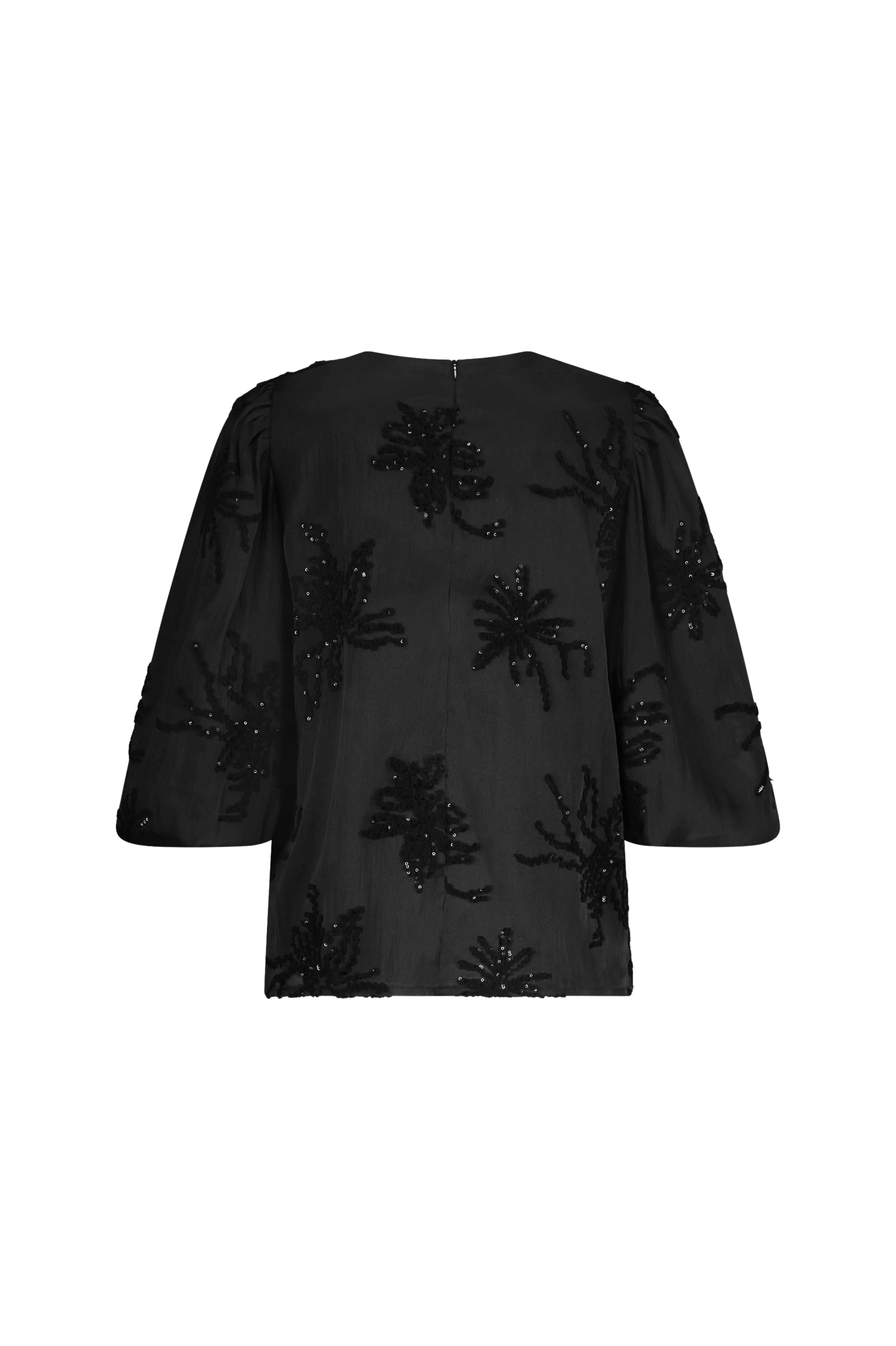 Blouse Delilah Embroidery Black NKF02001 - Image 6