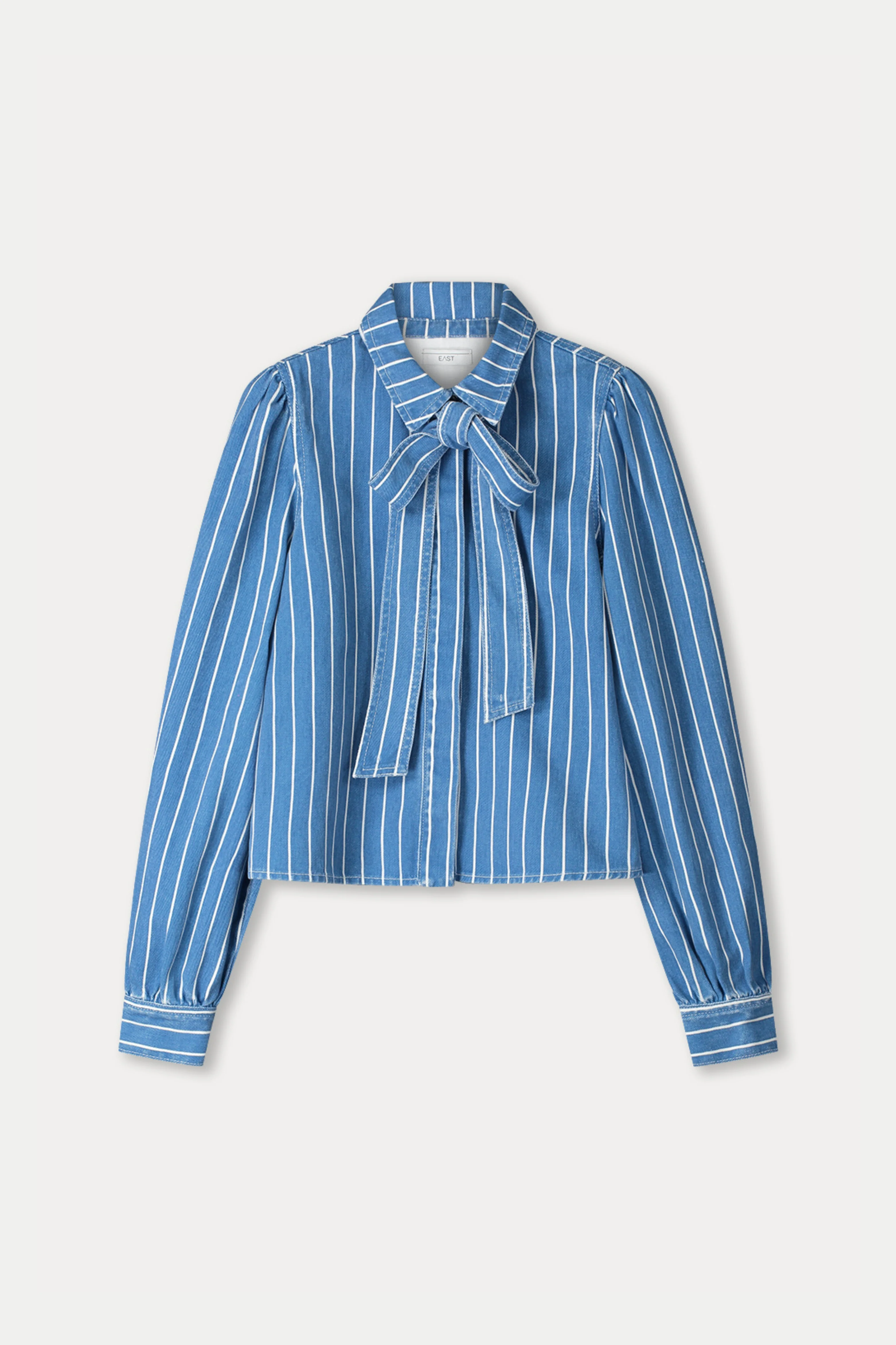 Blouse Denim Stripes Blue SP9504 - Image 3