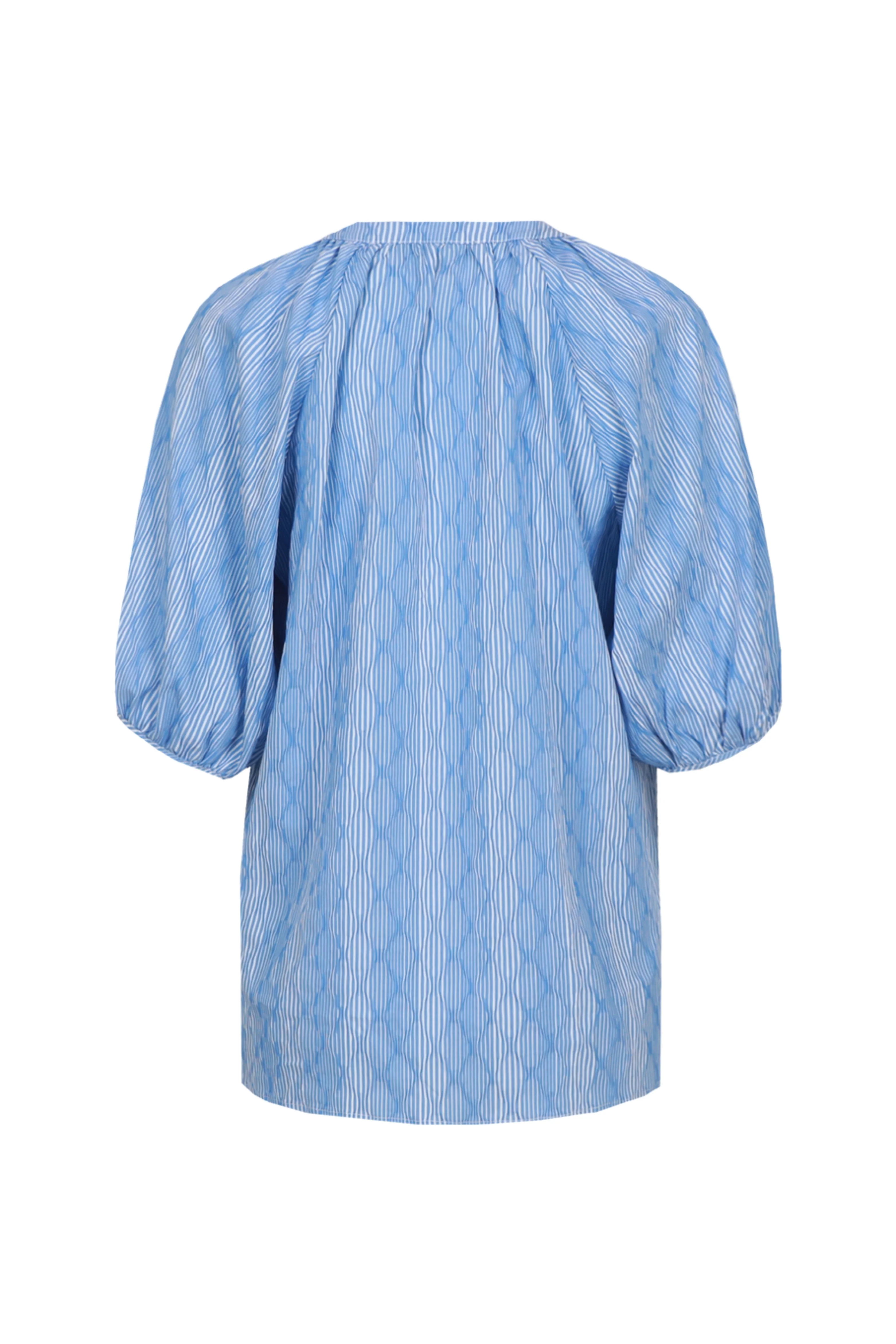Blouse Edith Ice Blue Offwhite - Image 5