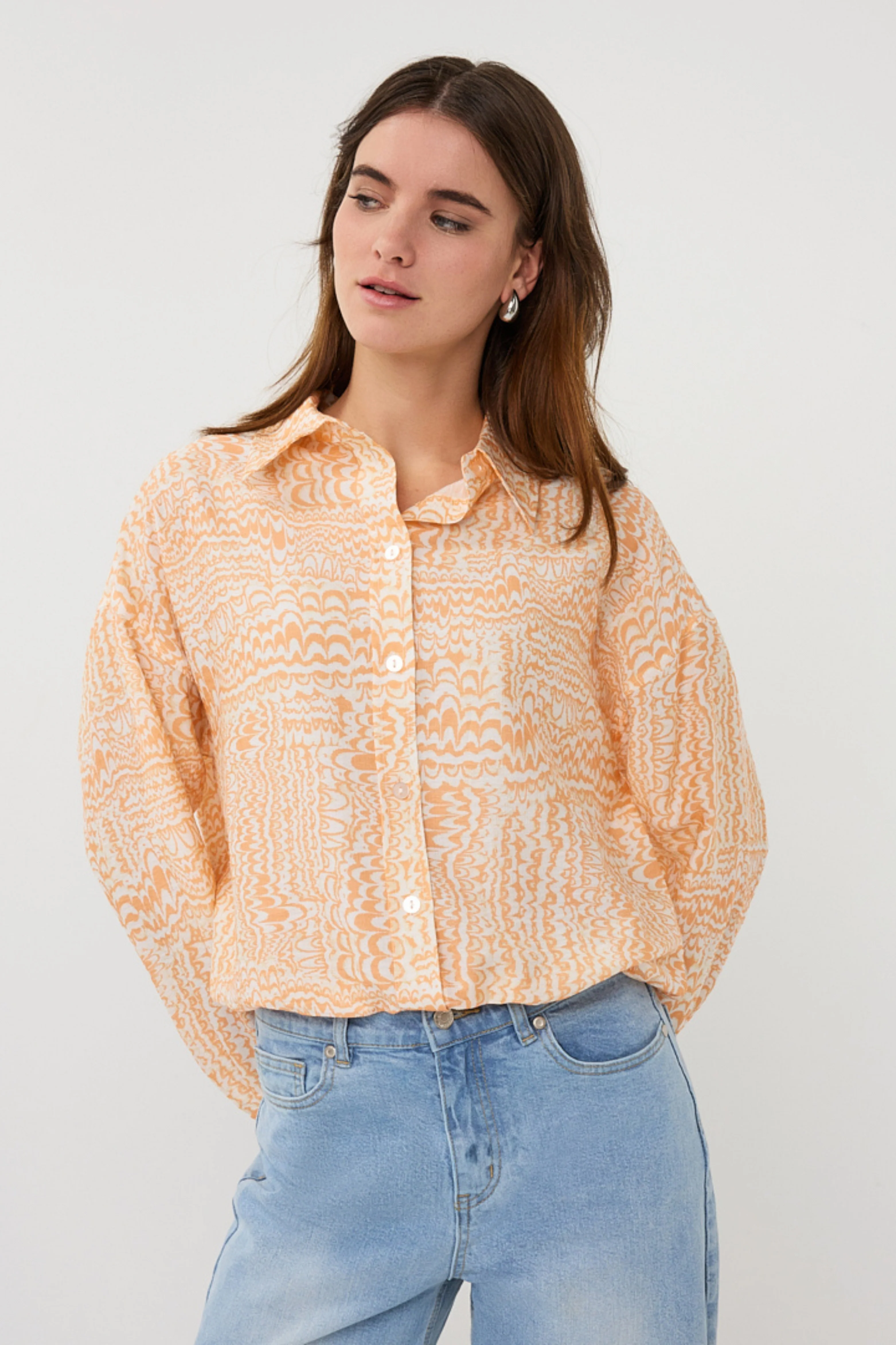 Blouse Elastic Bottom Waves Print SP26.10020 - Image 5