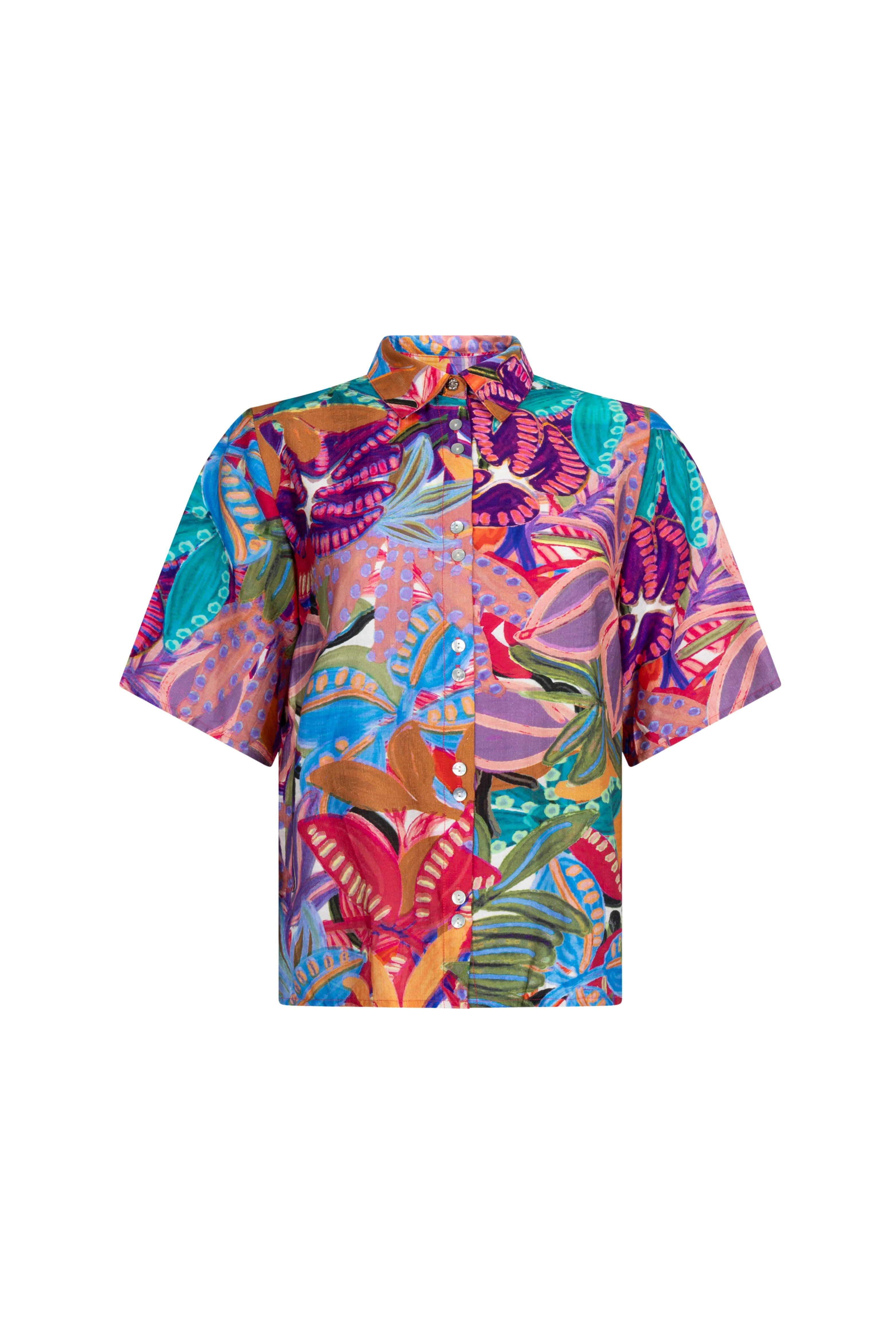 Blouse Electric Bloom Print Multi Colours C29-20-301 4 - Image 2
