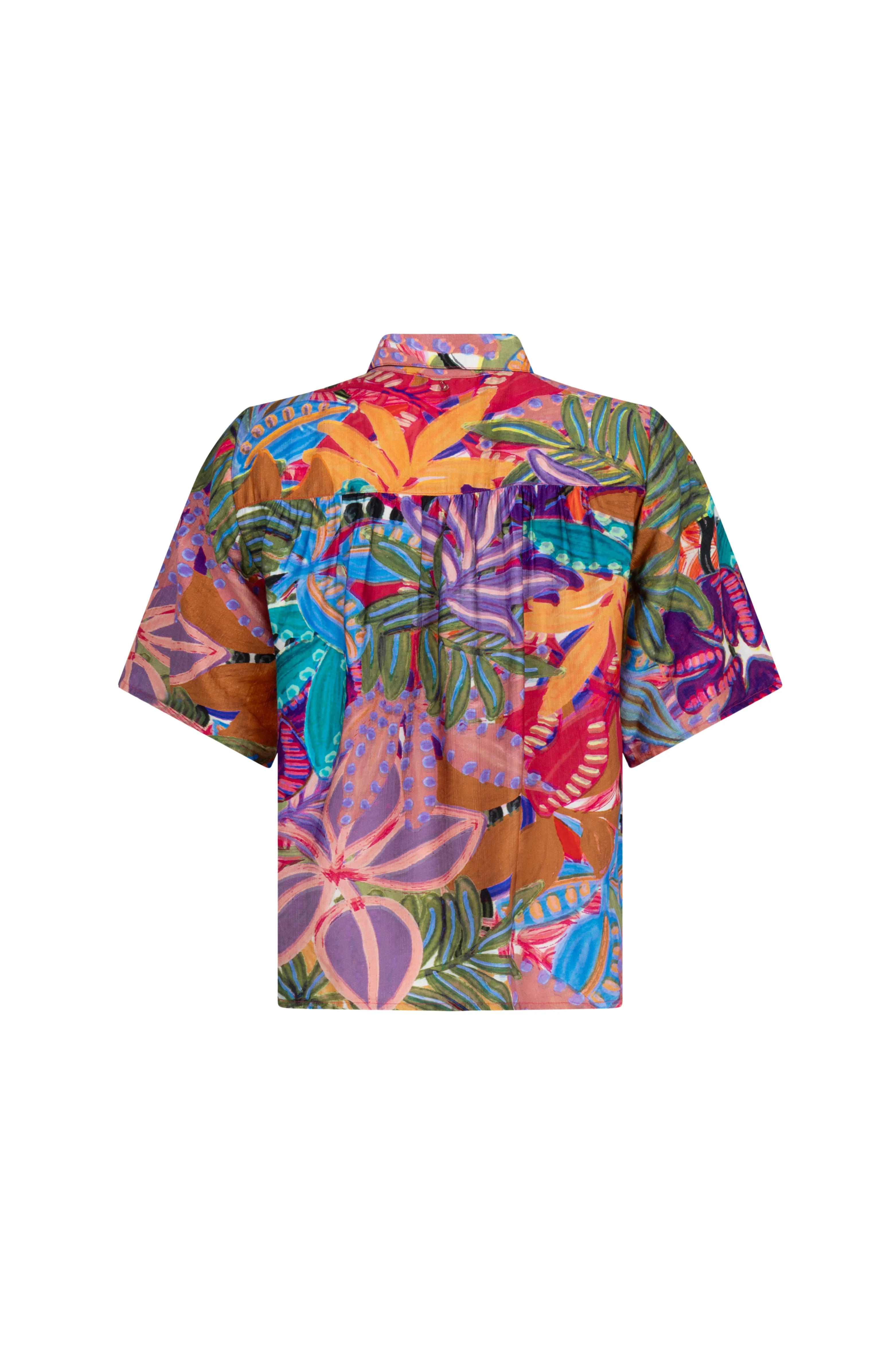 Blouse Electric Bloom Print Multi Colours C29-20-301 4 - Image 4
