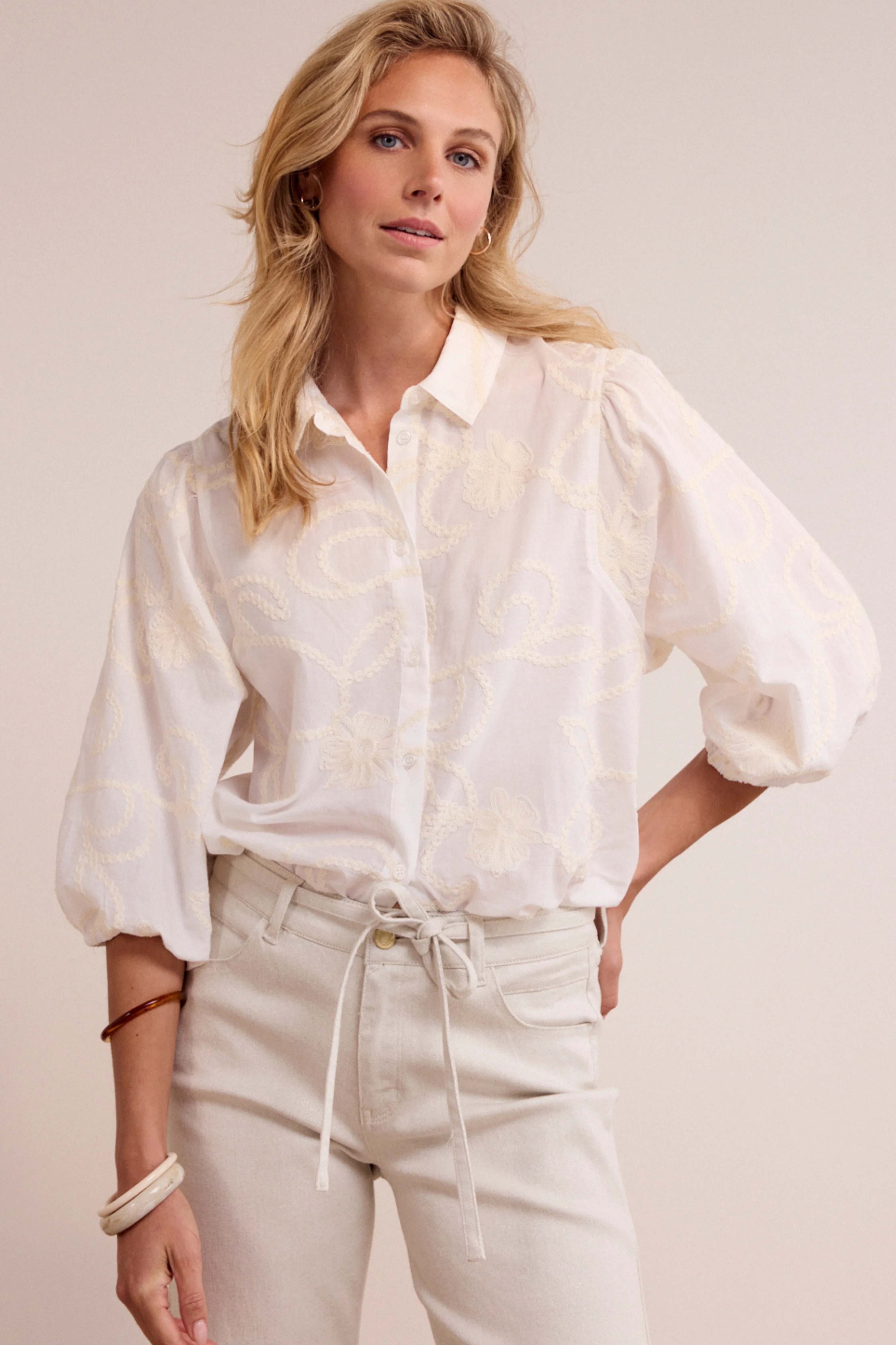 Blouse Fancy Armhole Offwhite O17-19-301 2