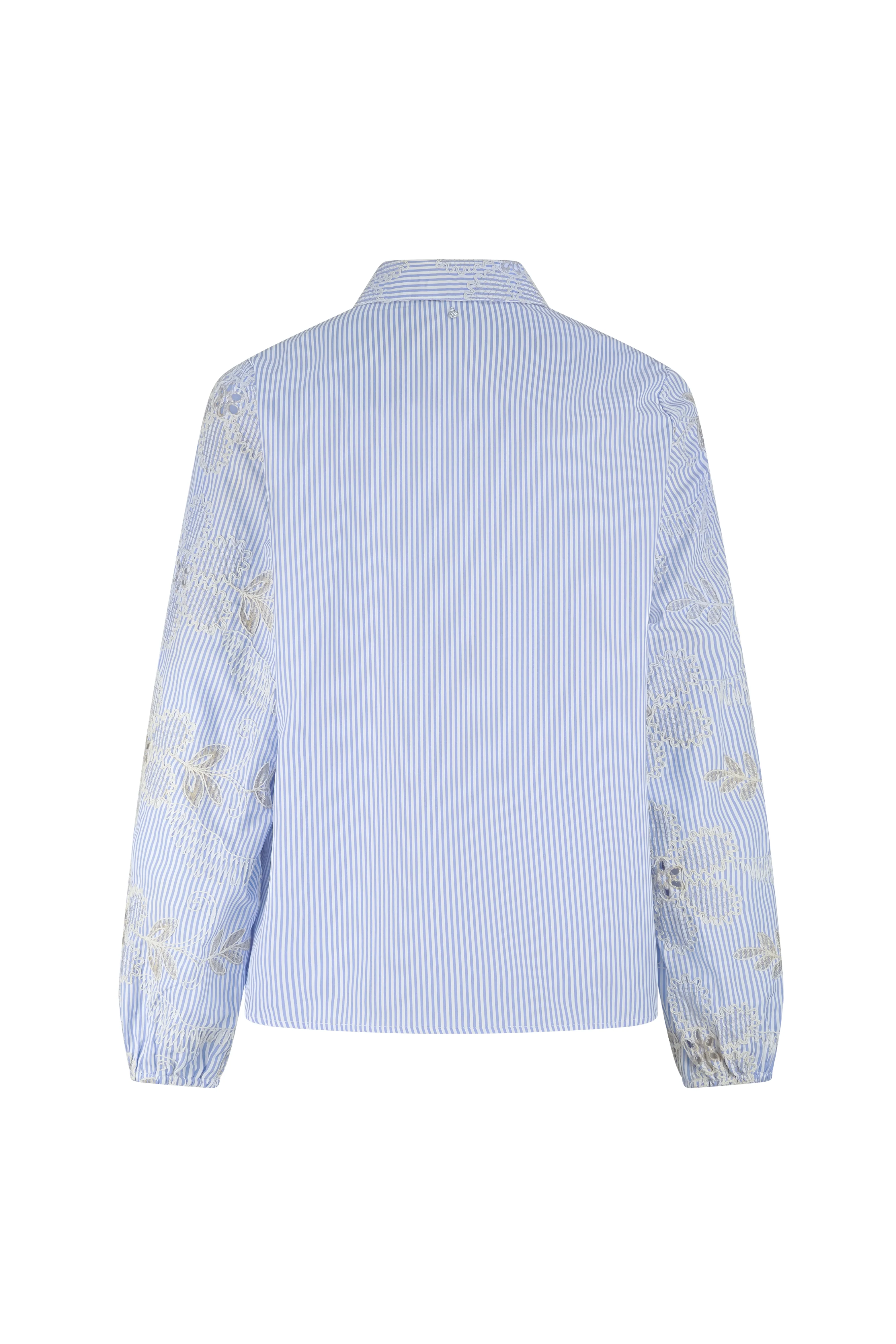 Blouse Flower Embroidery Breezy Blue C41-19-301 1 - Image 4