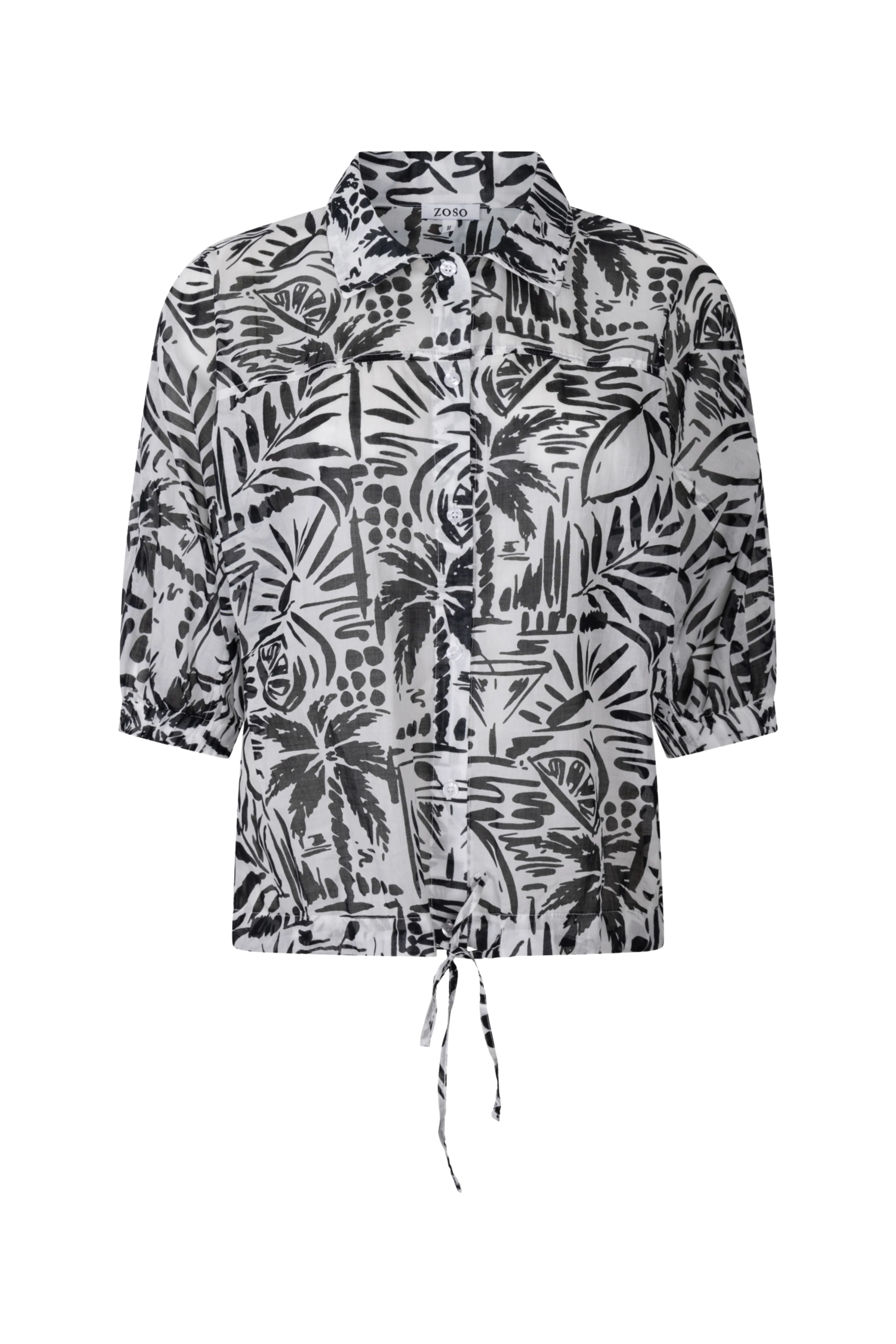 Blouse Fonda White Black 263 - Image 2
