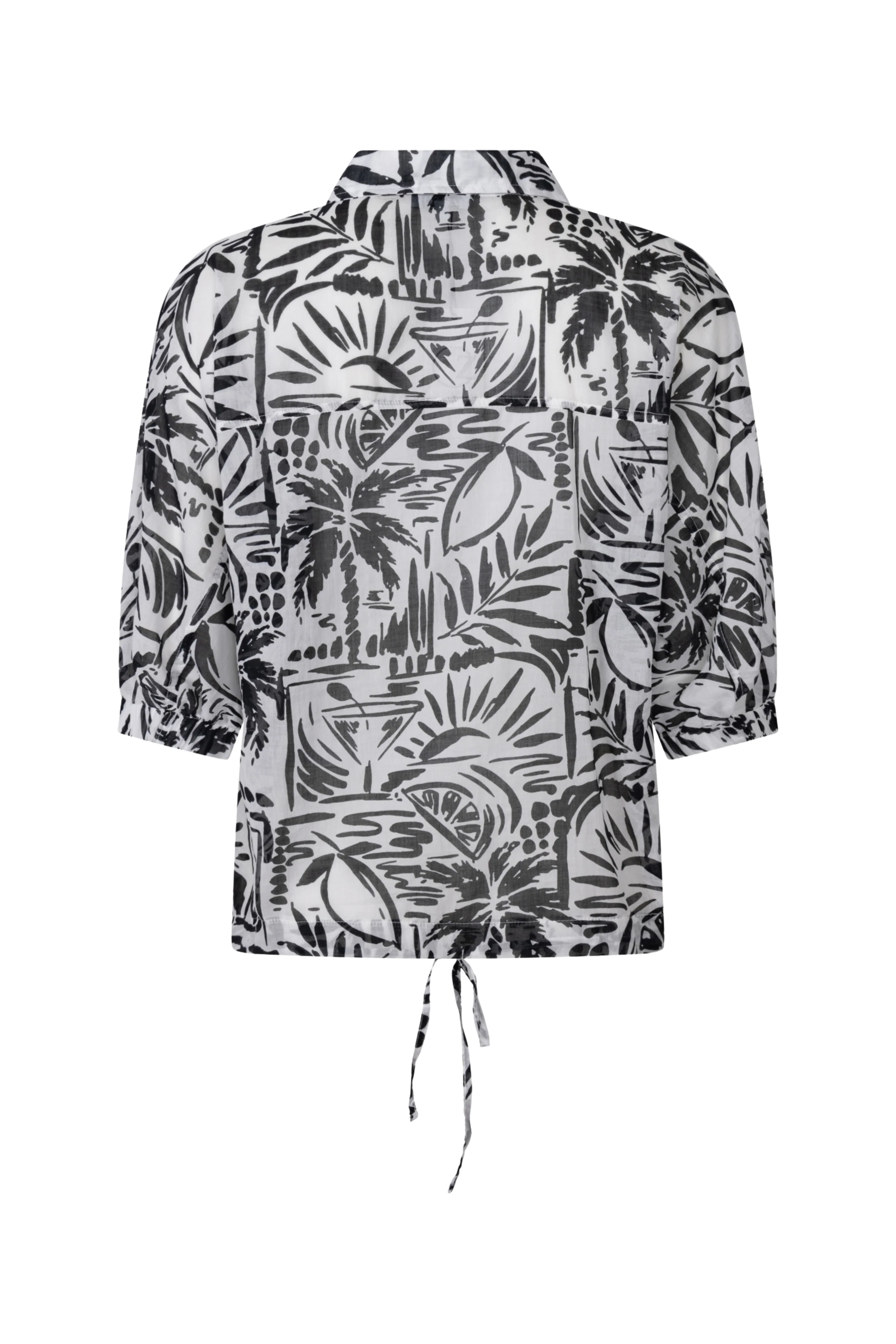 Blouse Fonda White Black 263 - Image 4