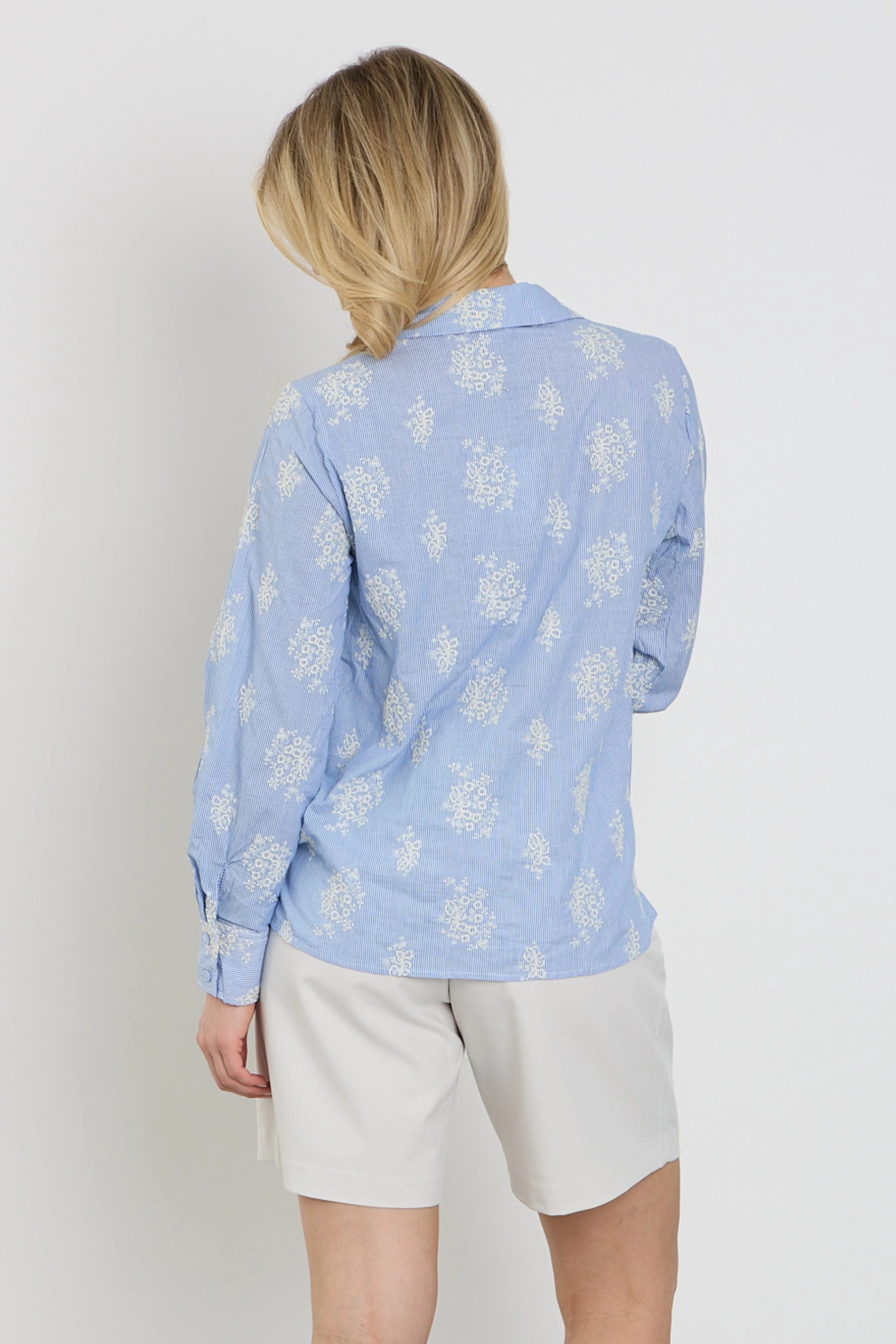 Blouse Fqlela Brilliant White Chambray 208104 - Image 4