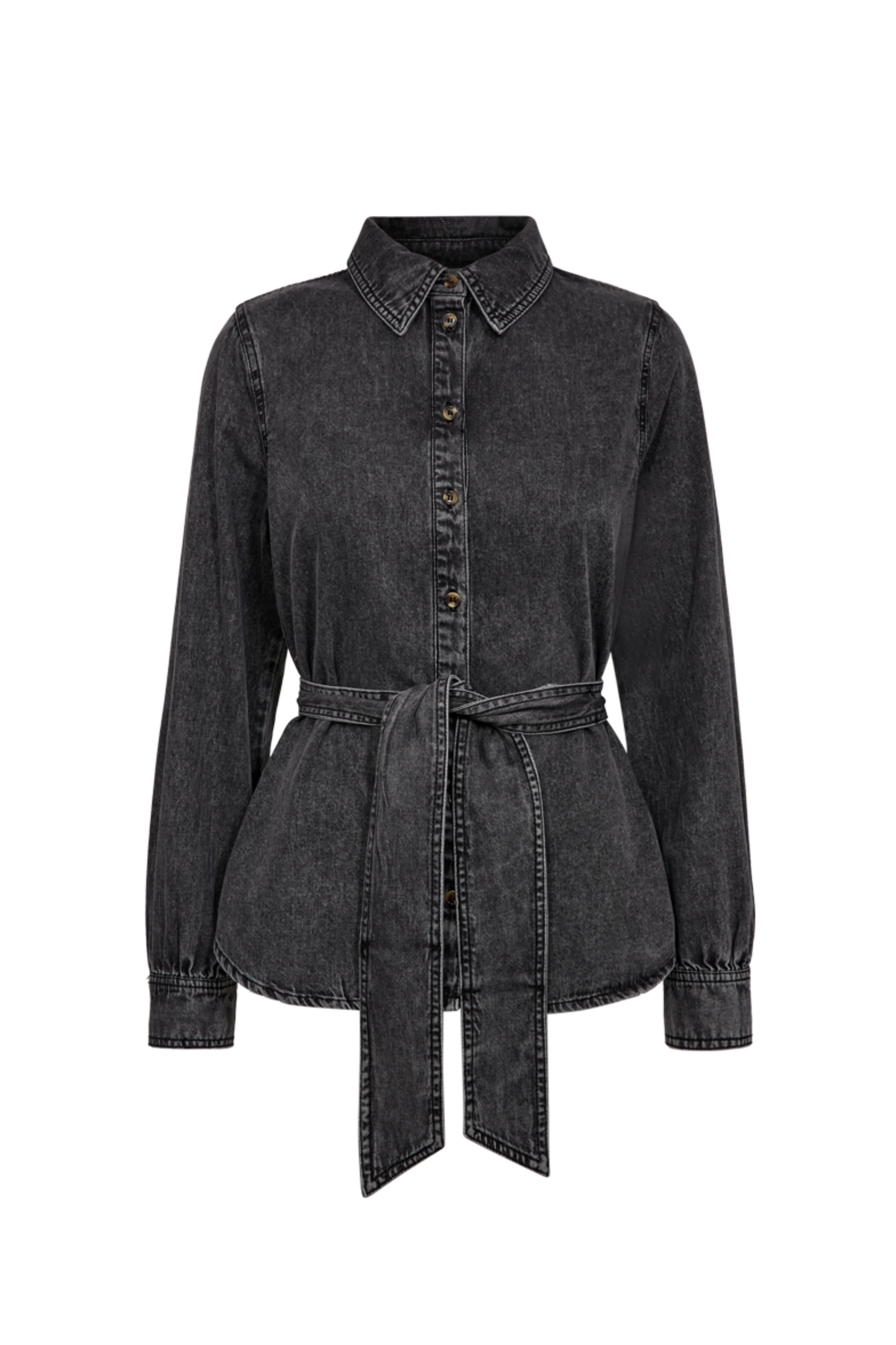 Blouse Fqlisea Vintage Grey Denim 206690 - Image 6