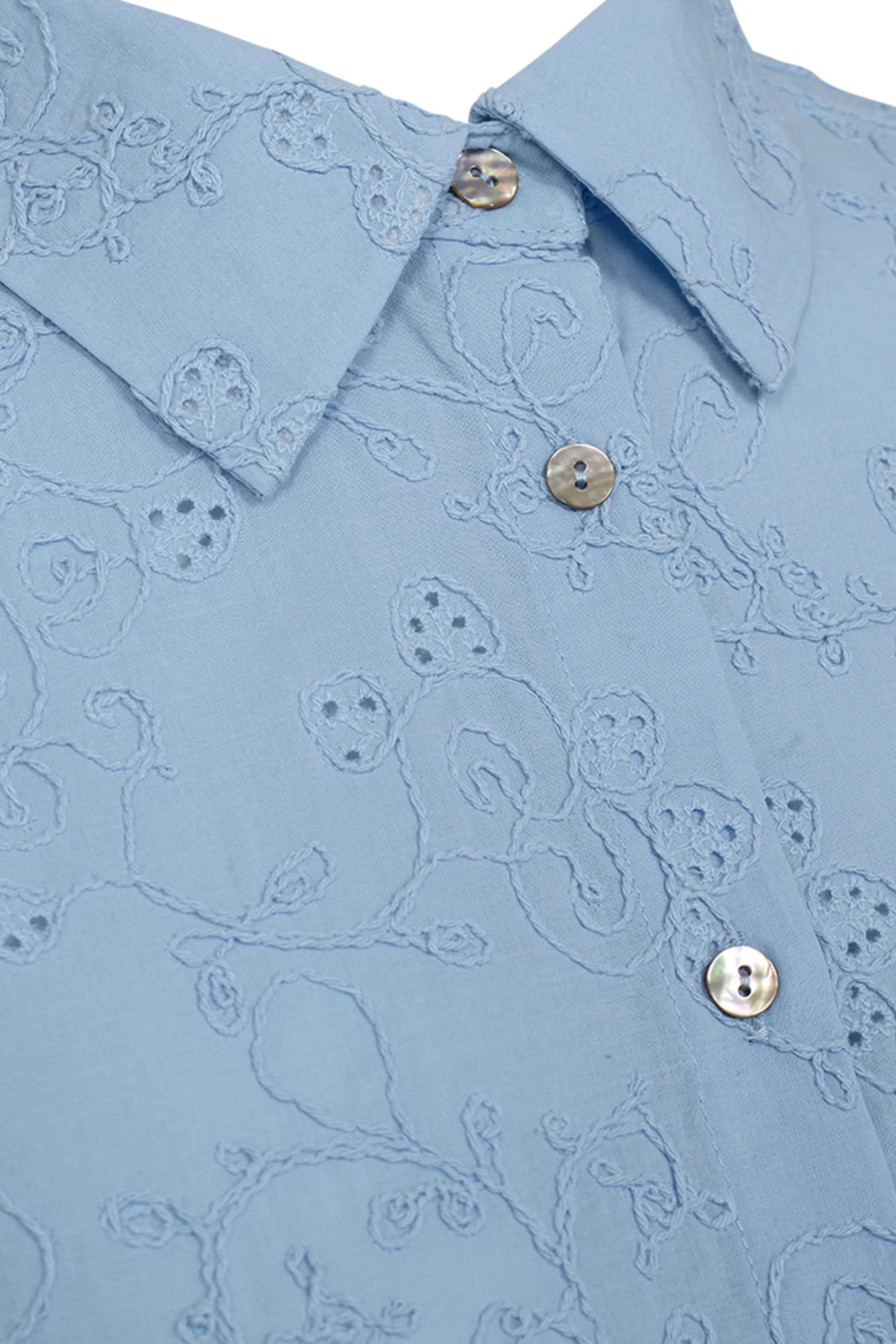 Blouse Fquniqua Chambray Blue - Image 3