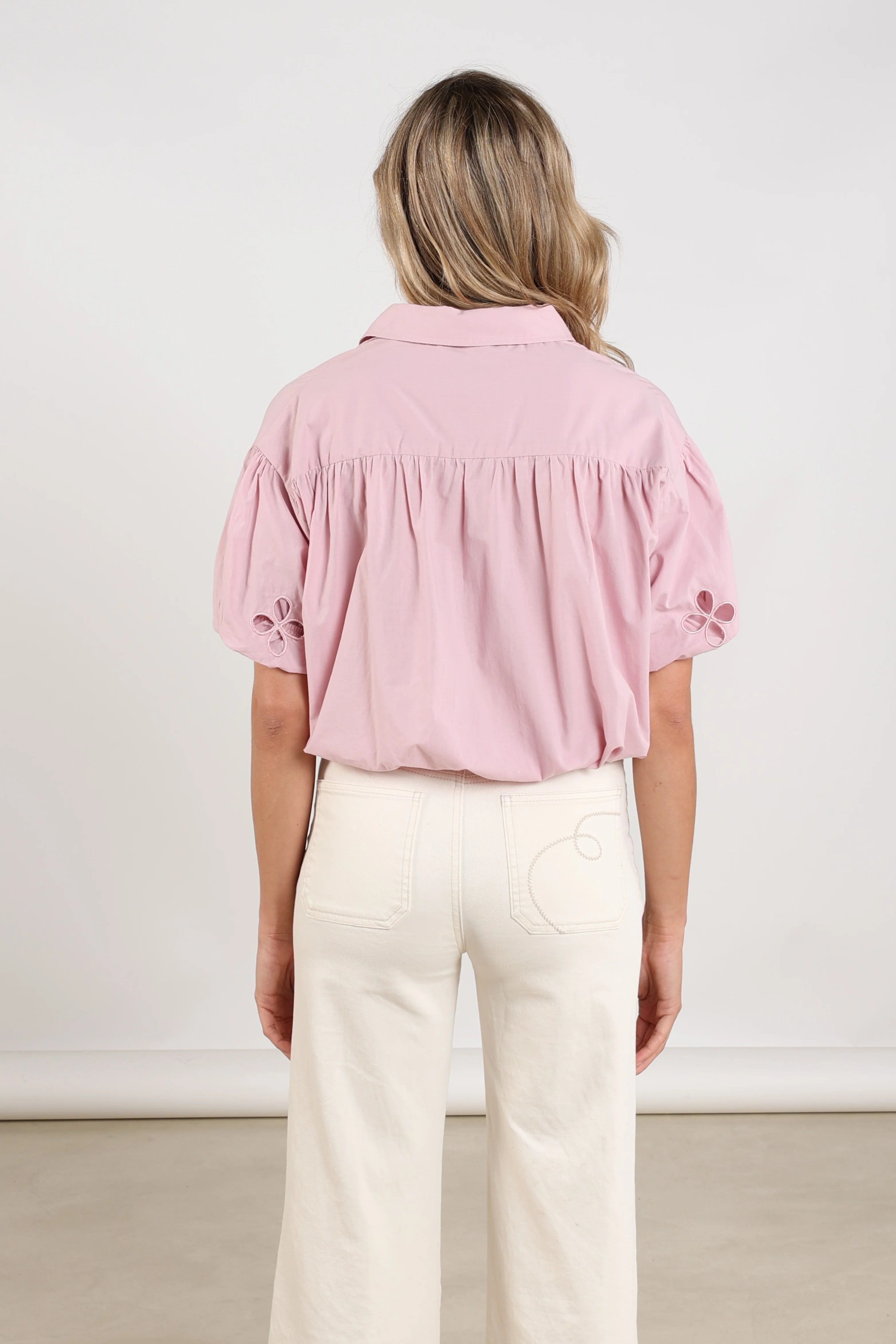 Blouse Leia SS Blush NKS02127 - Image 5