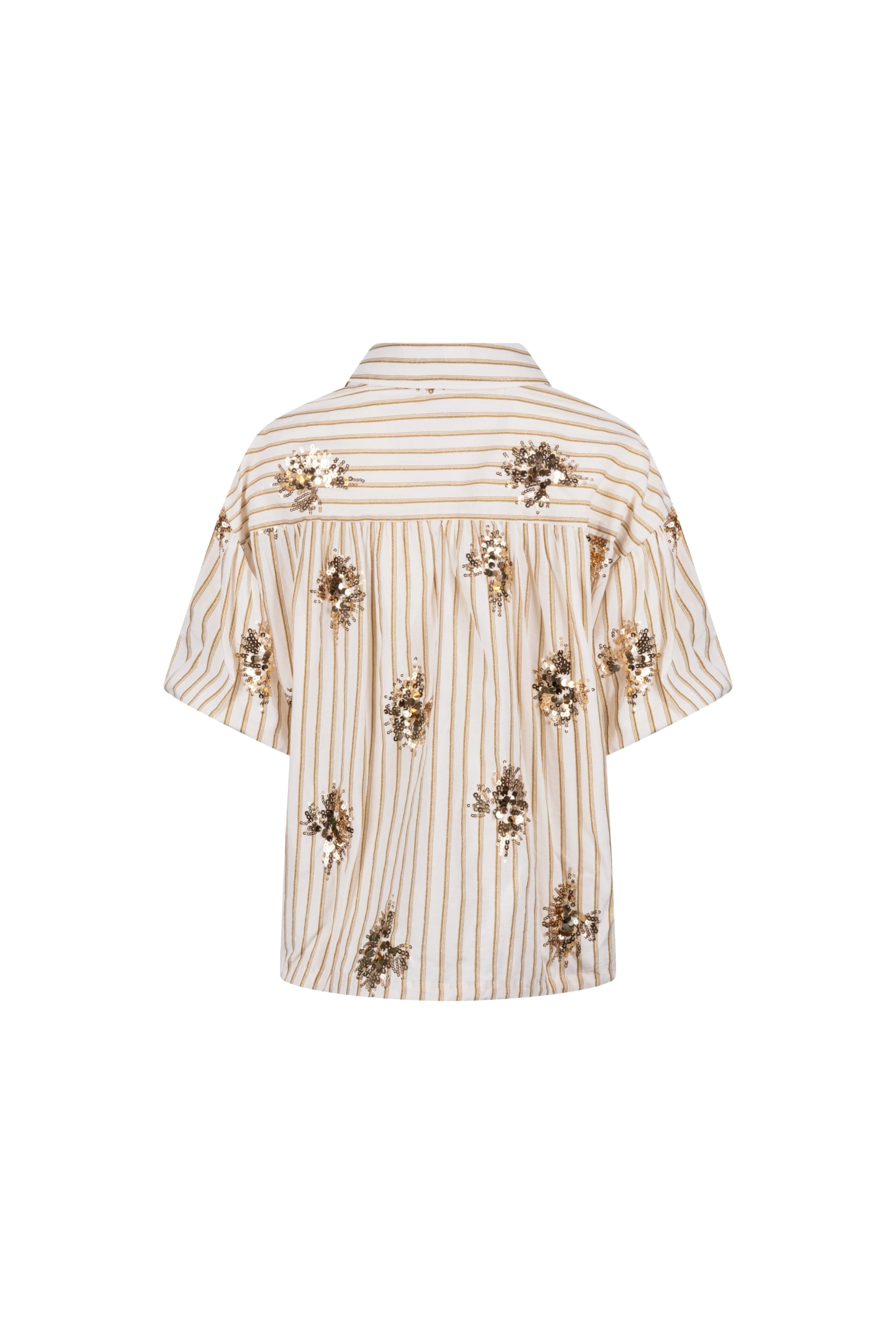 Blouse Leia Stripe Paillet Offwhite Fango NKS02136 - Image 8