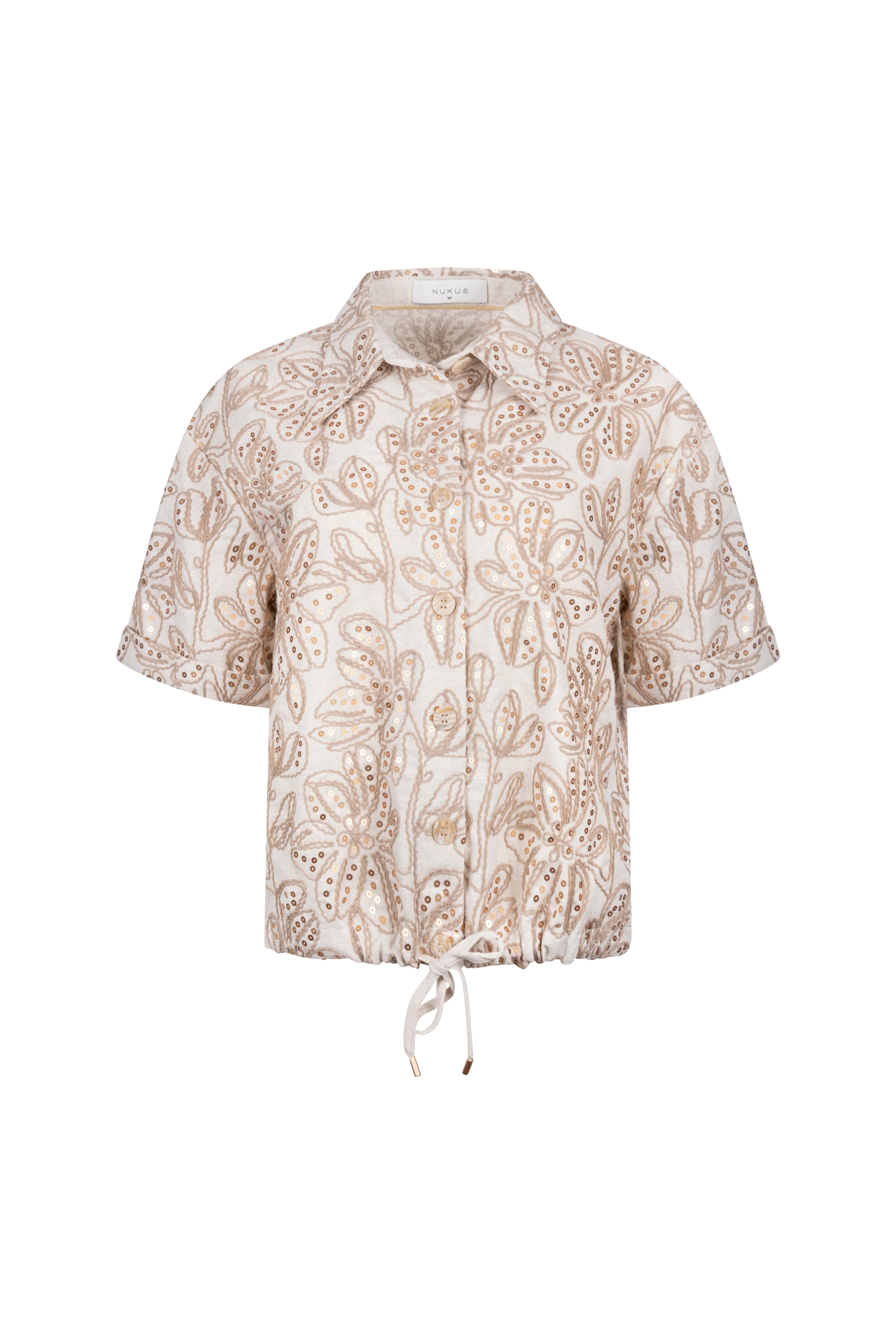 Blouse Leonora Paillet Sand NKS02115 - Image 2