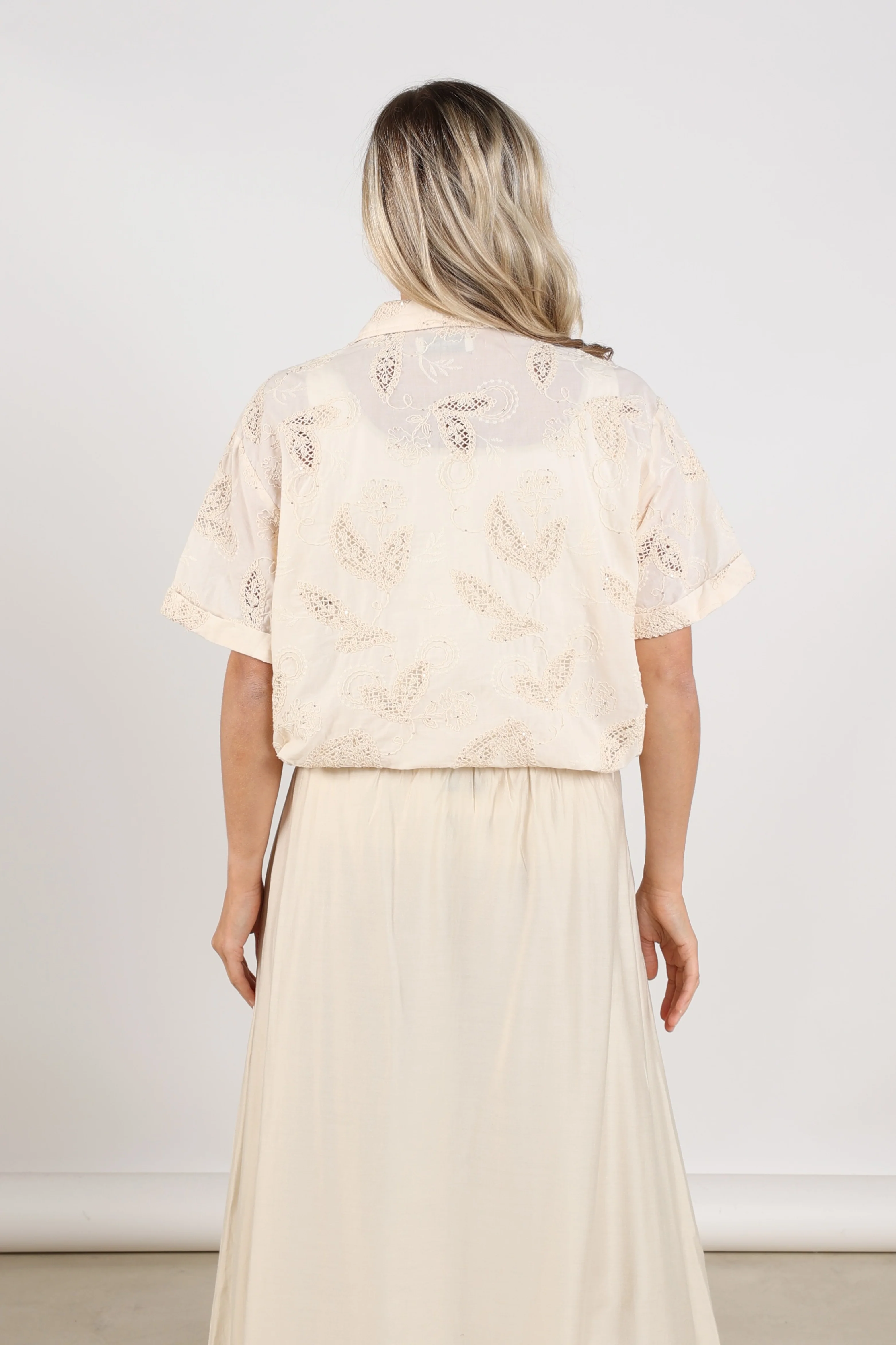 Blouse Leonora Sand NKS02124 - Image 7