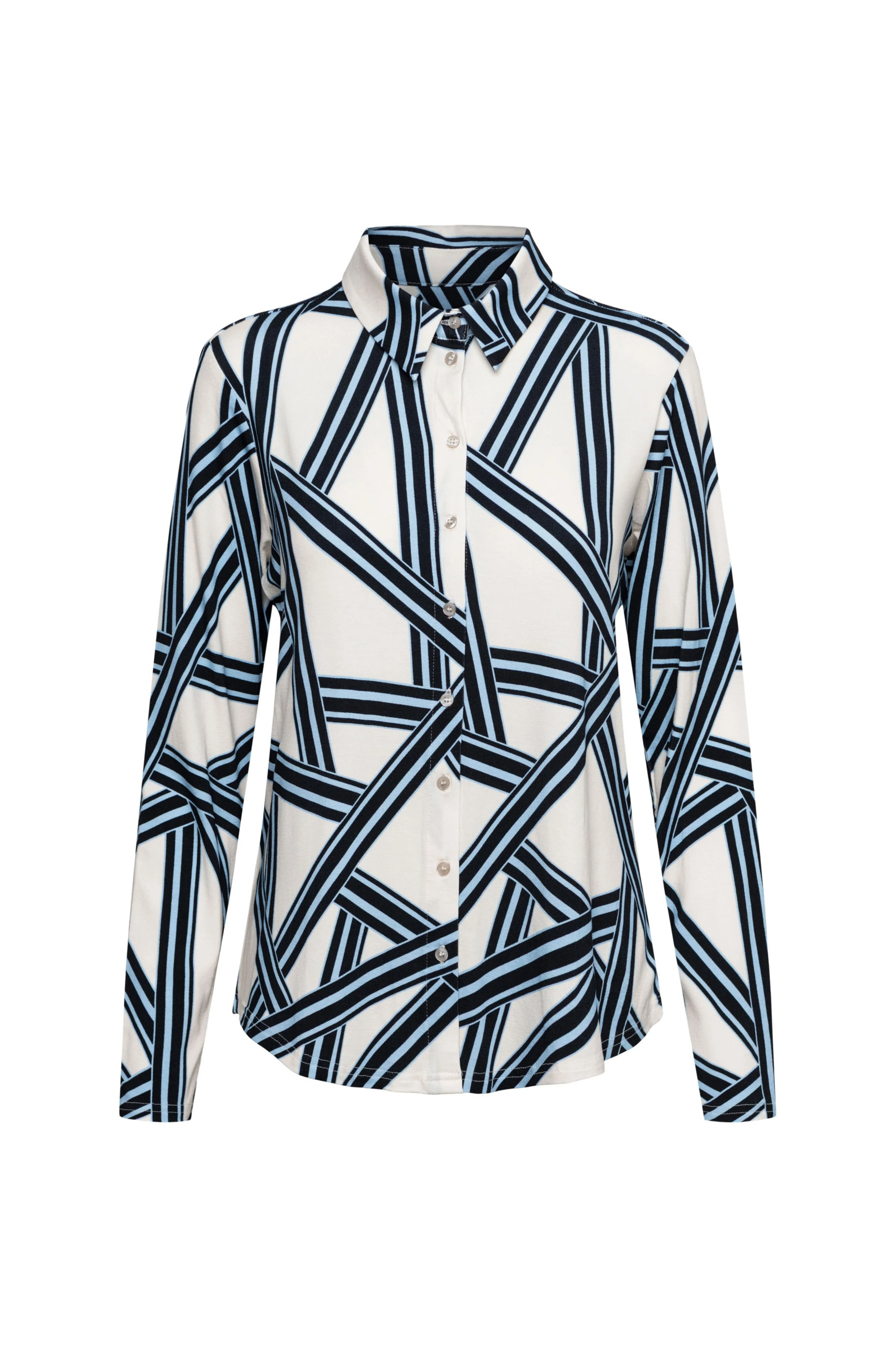 Blouse Lotte Line Chambray blue BL418 - Image 2