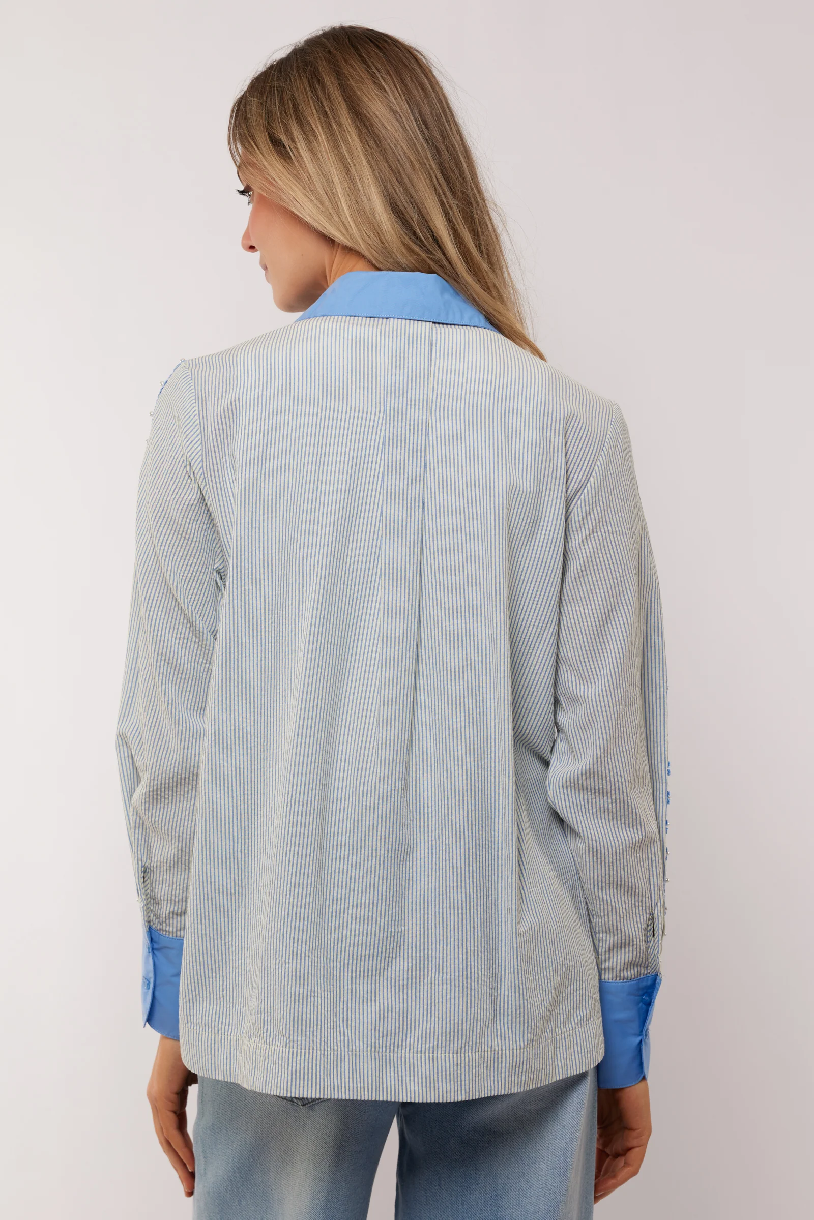 Blouse Lucille Offwhite Celestial Blue - Image 6
