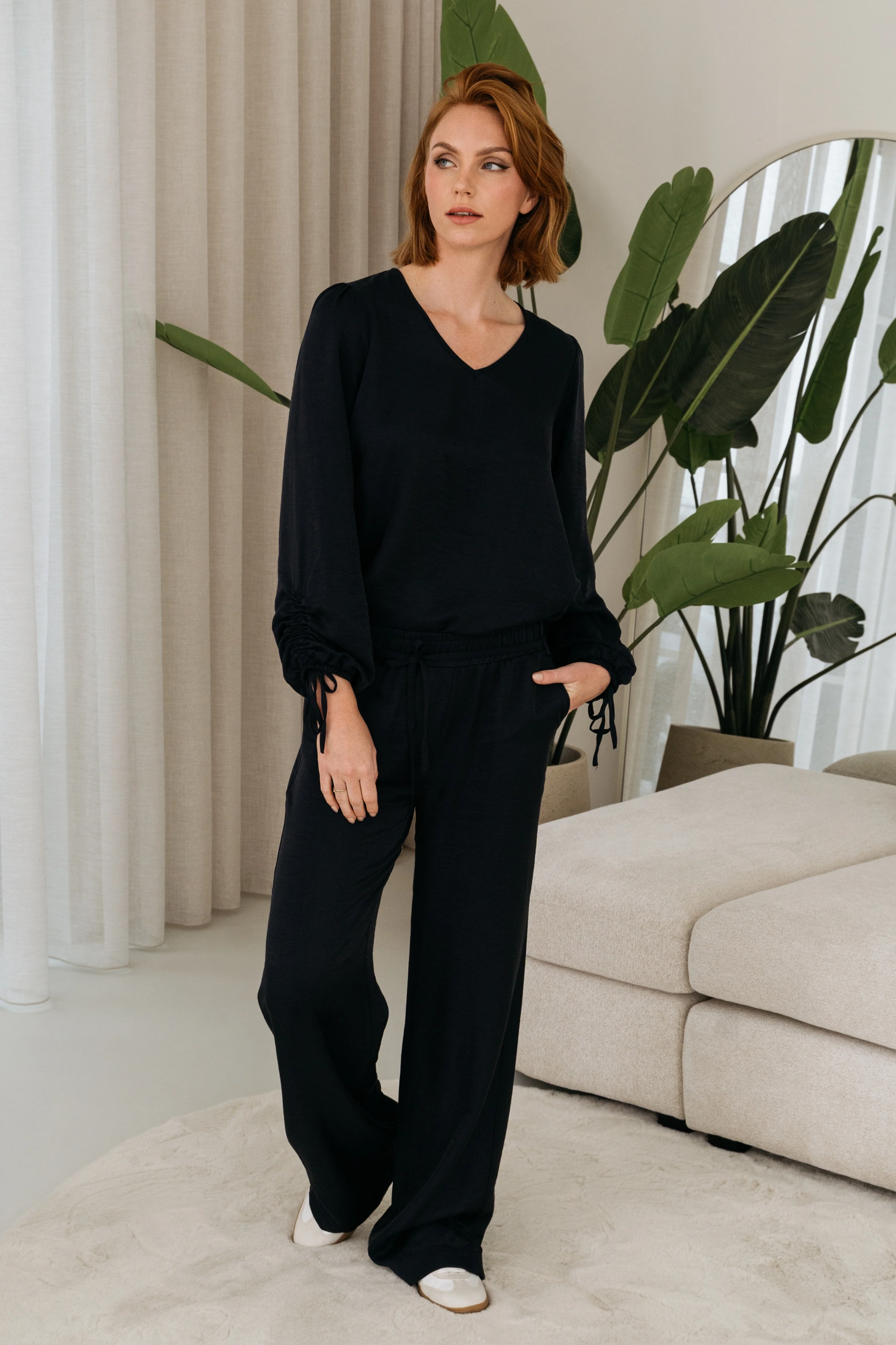 Blouse Marbelle Navy BL404 - Image 6