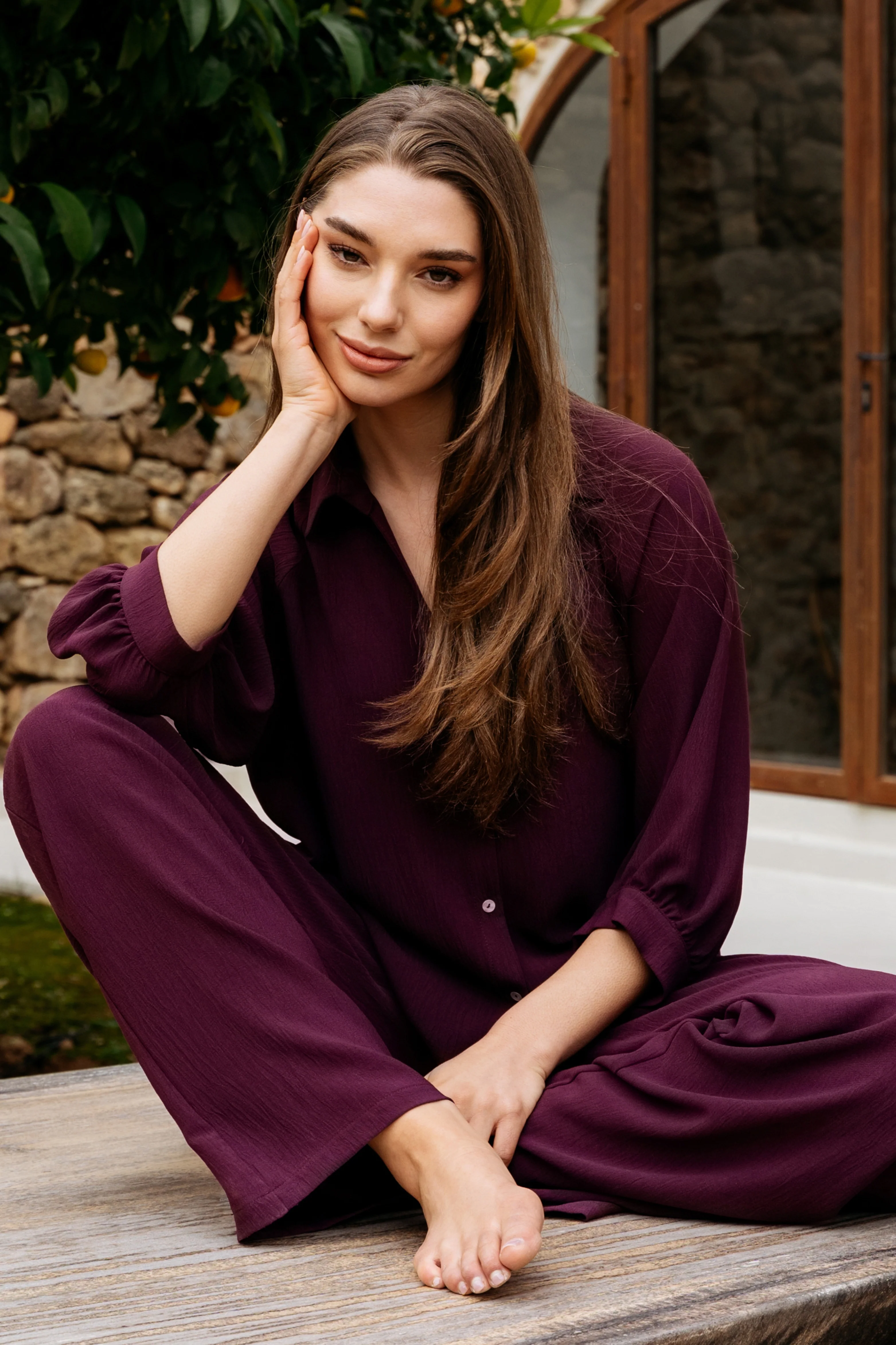 Blouse Marijke Plum BL436 - Image 12