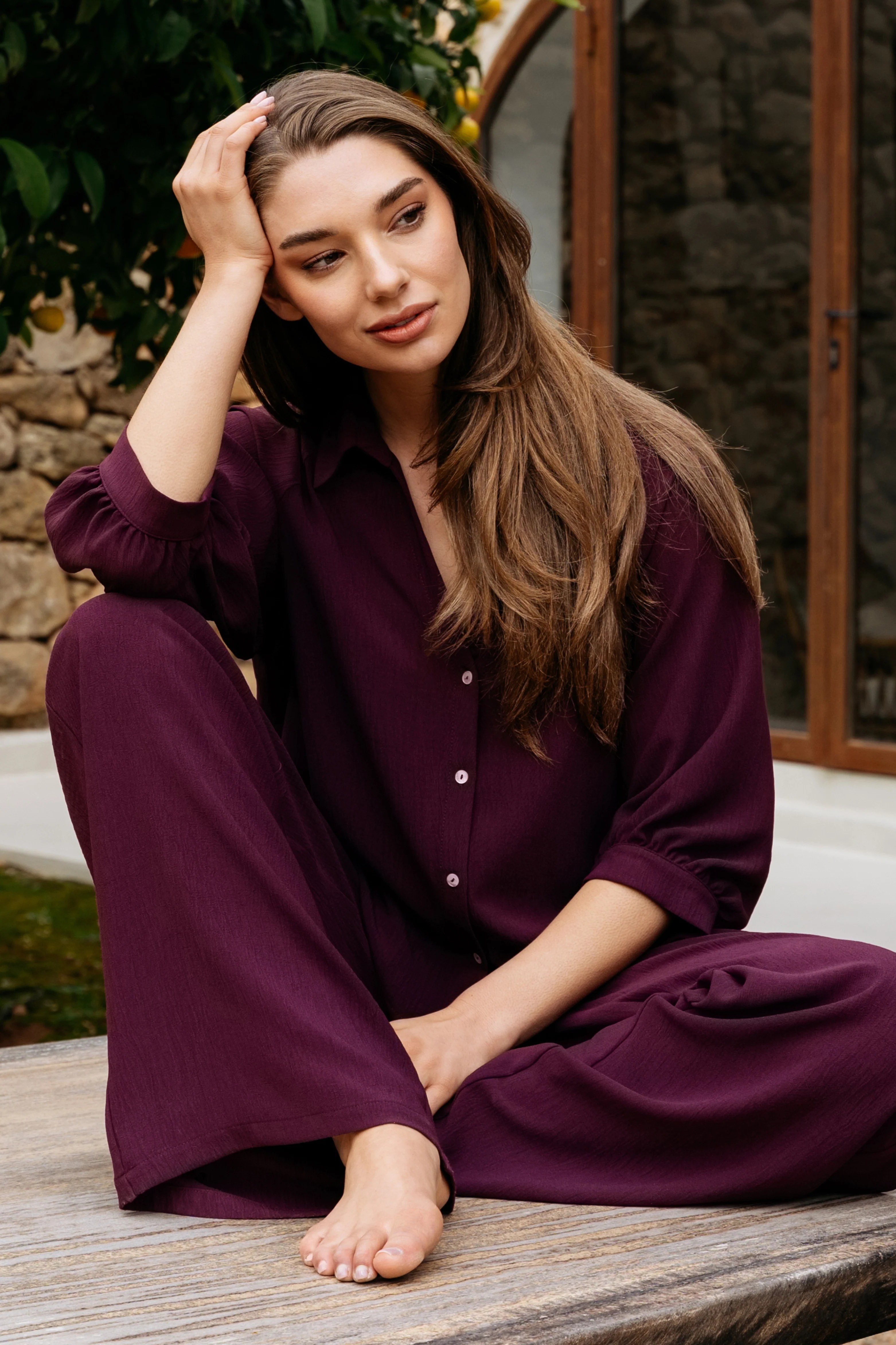 Blouse Marijke Plum BL436 - Image 7