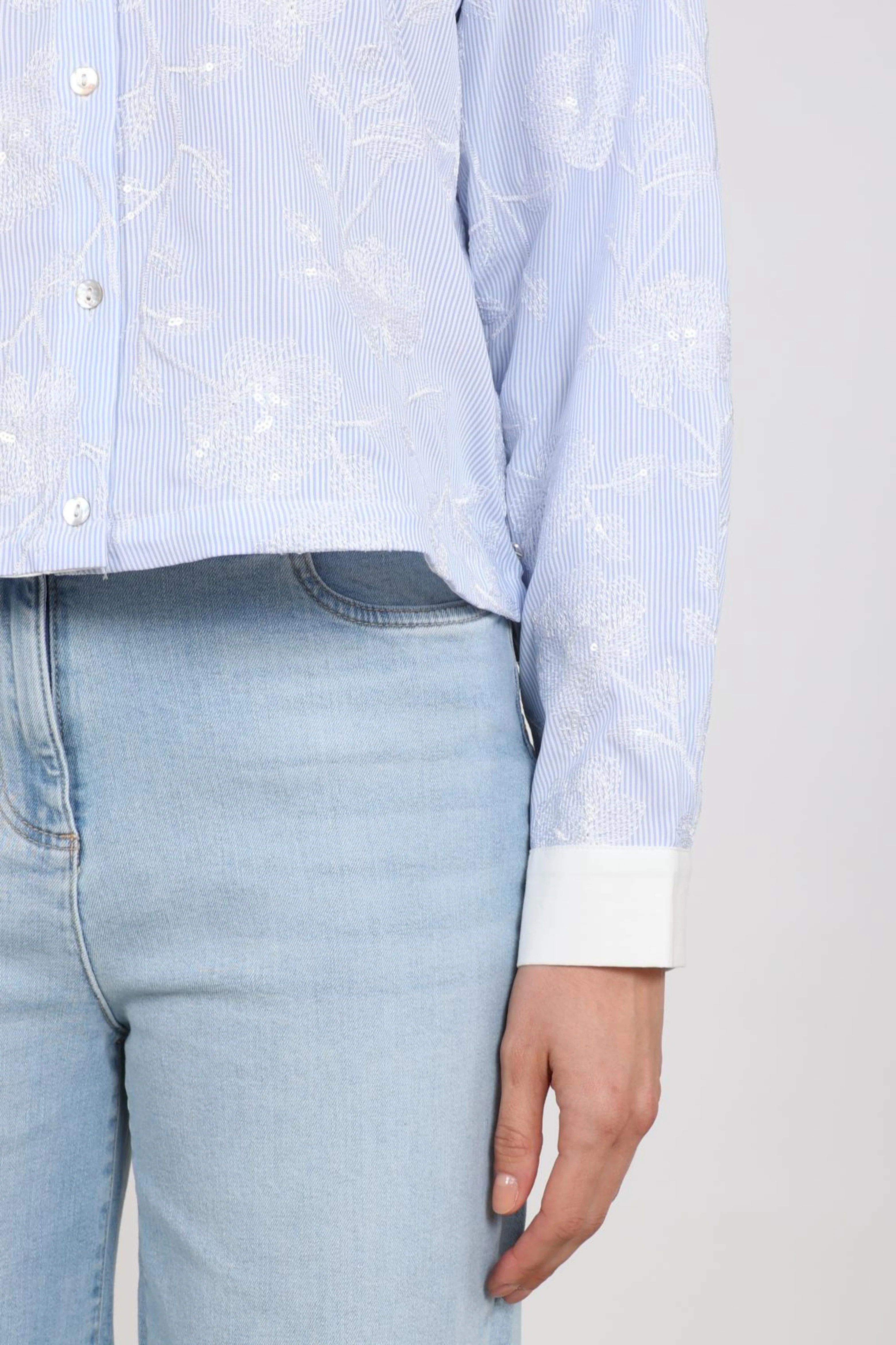 Blouse Meave Embroidery Offwhite Cloudy NKS02202 - Image 3