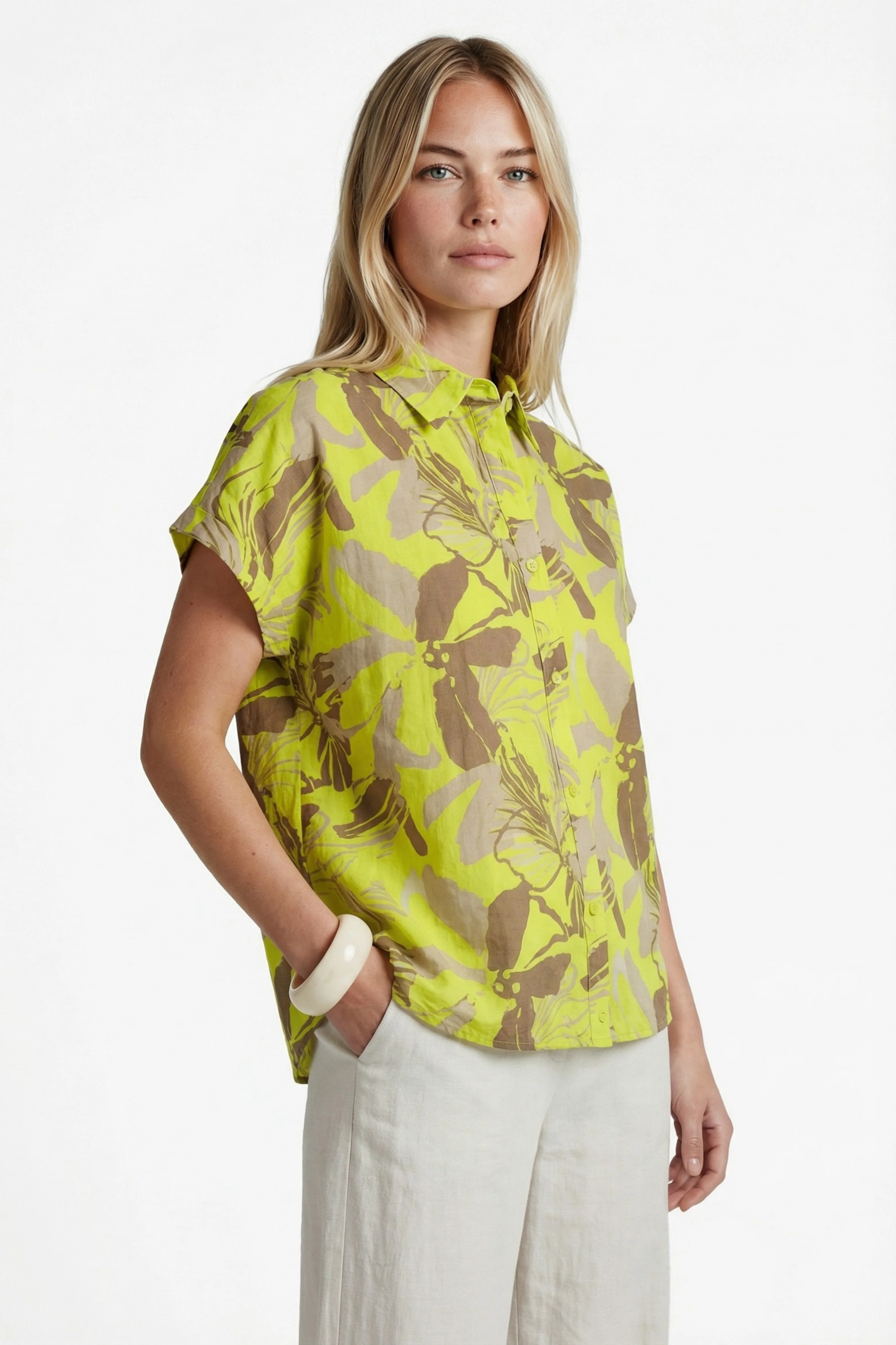 Blouse Nanna Cyber Lime Walnut - Image 3