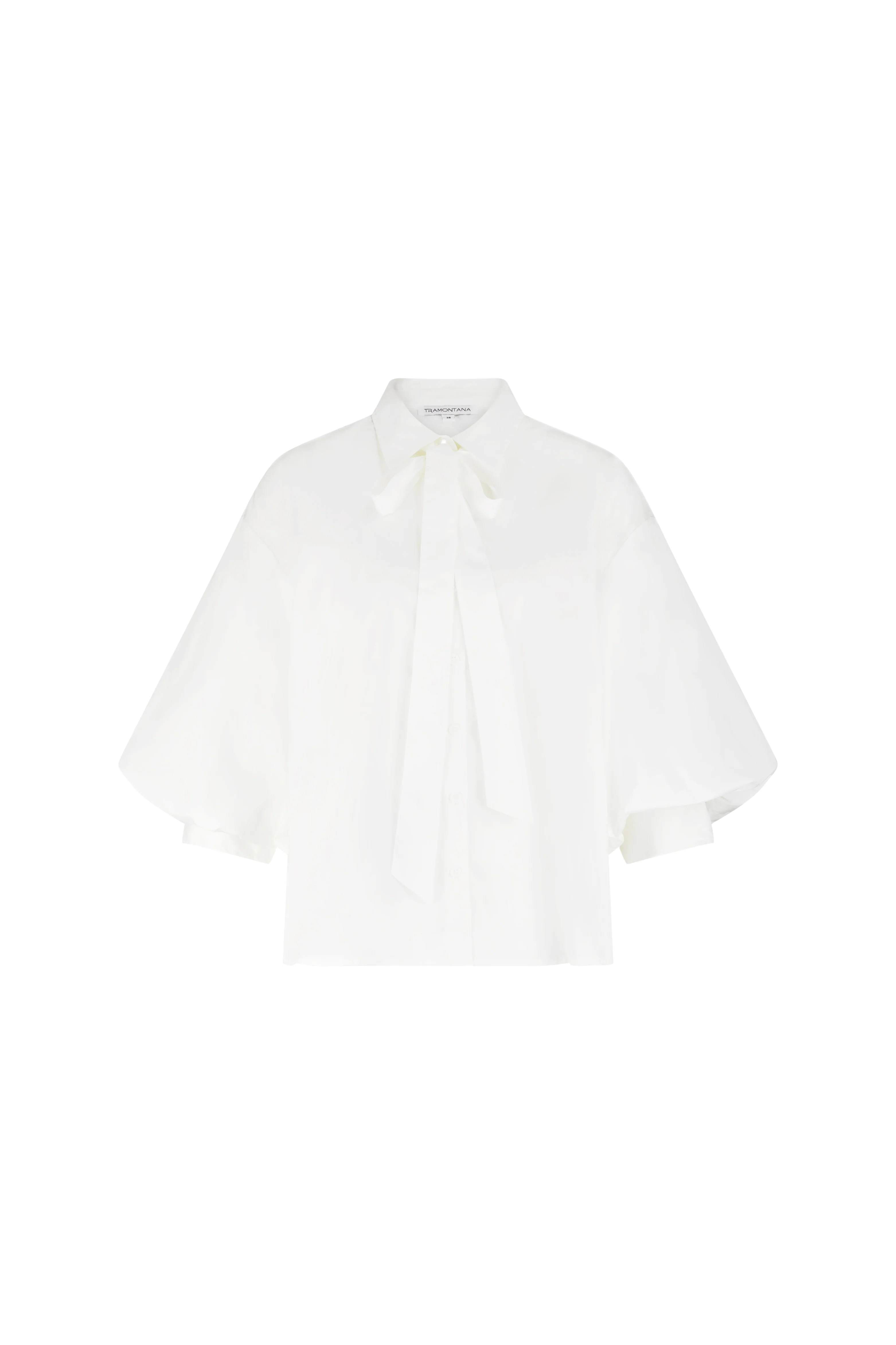 Blouse Poplin Bow Detail Offwhite O02-19-301 1 - Image 2