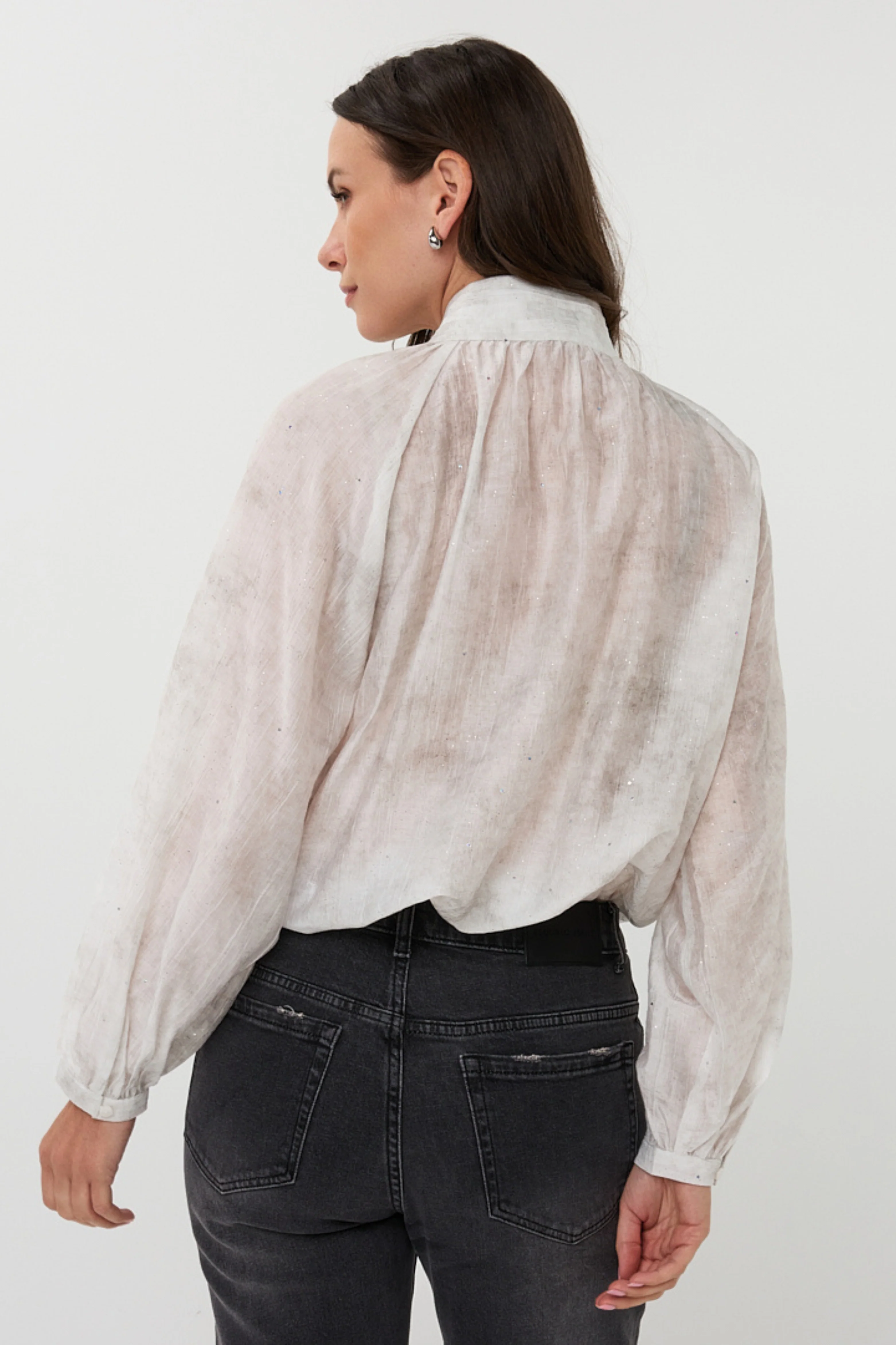 Blouse Raglan Shawl Collar Offwhite F25.14510 - Image 5