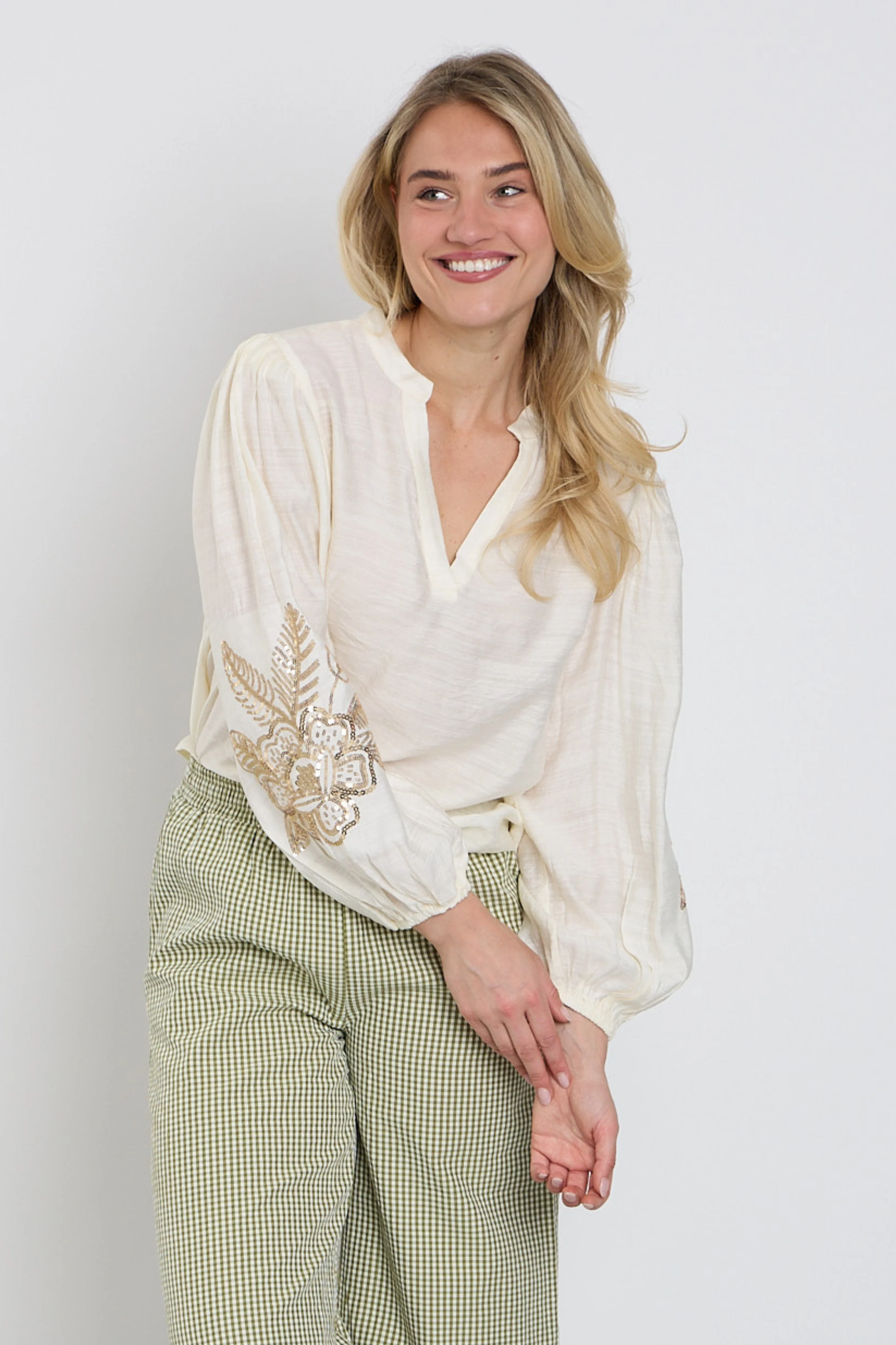 Blouse Rose Ecru