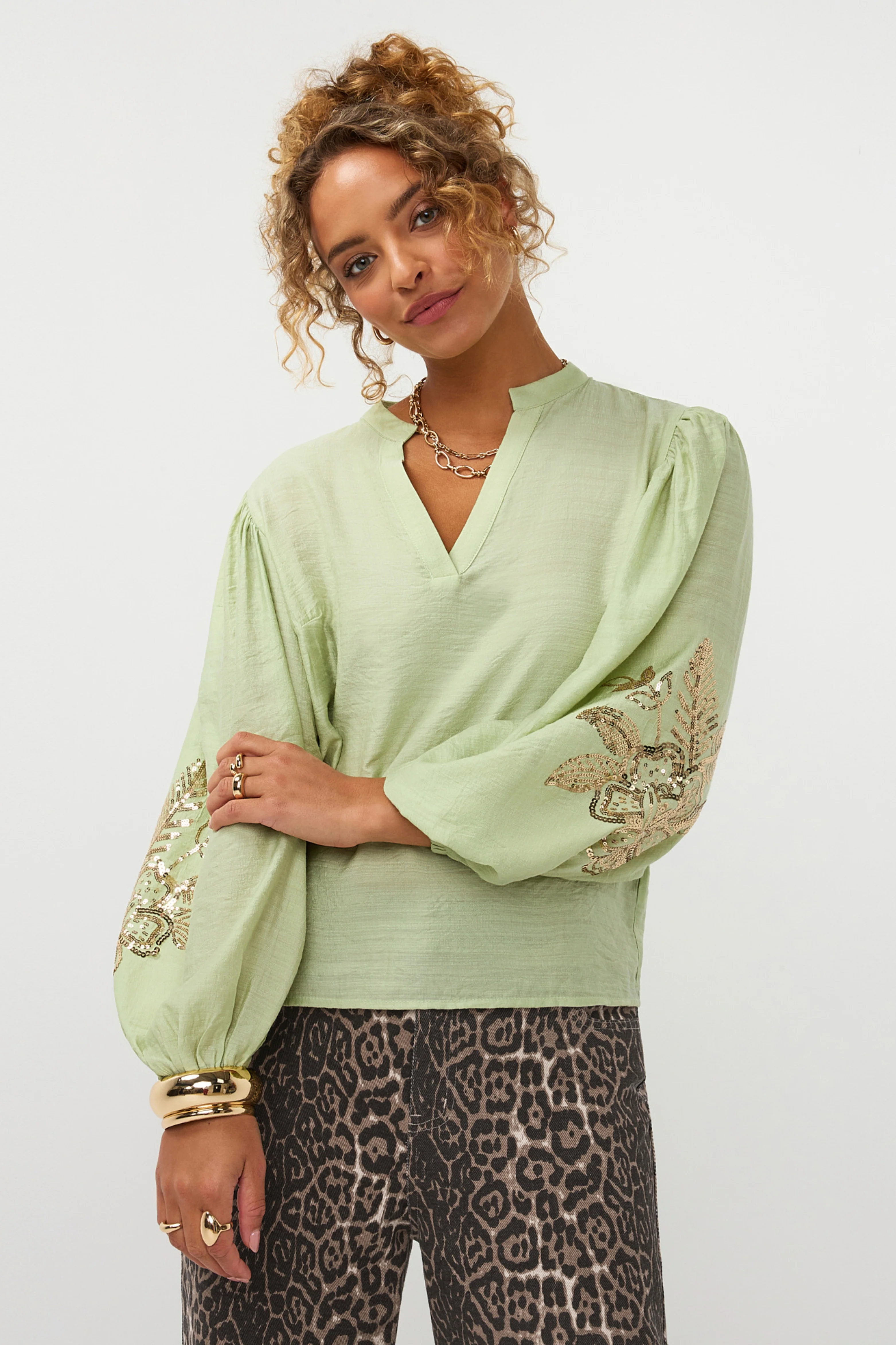 Blouse Rose Soft Green