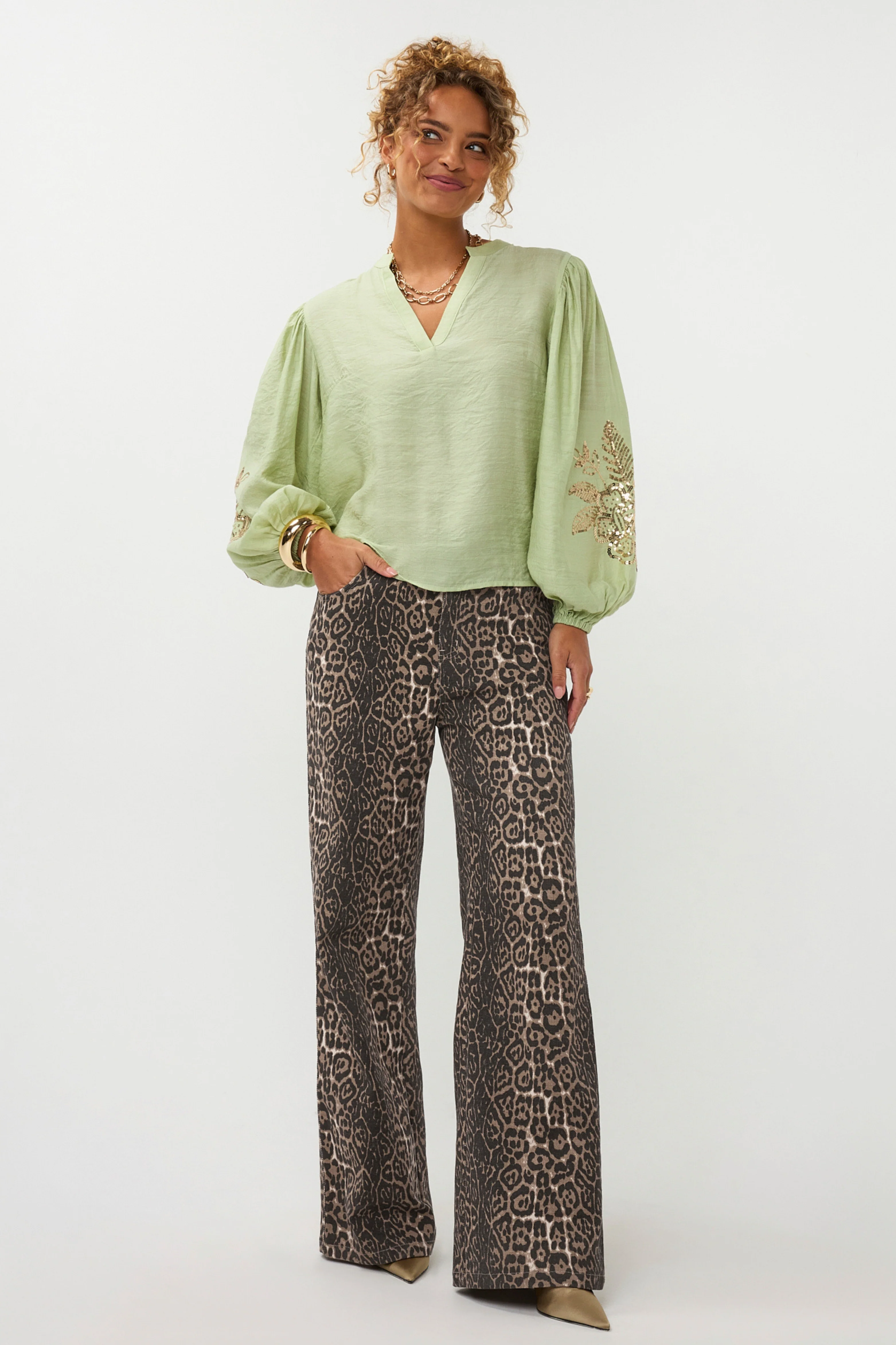 Blouse Rose Soft Green - Image 3