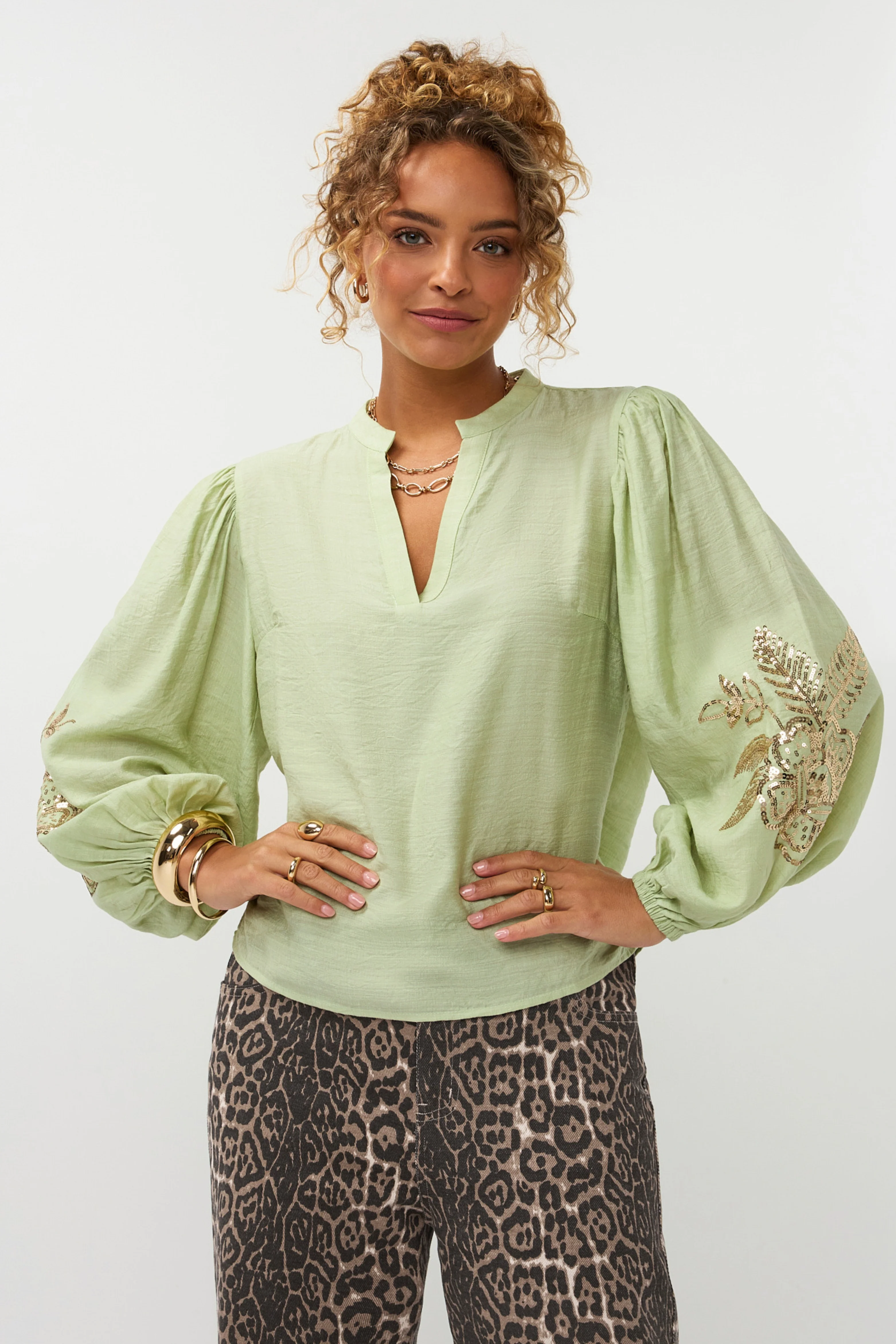 Blouse Rose Soft Green - Image 4