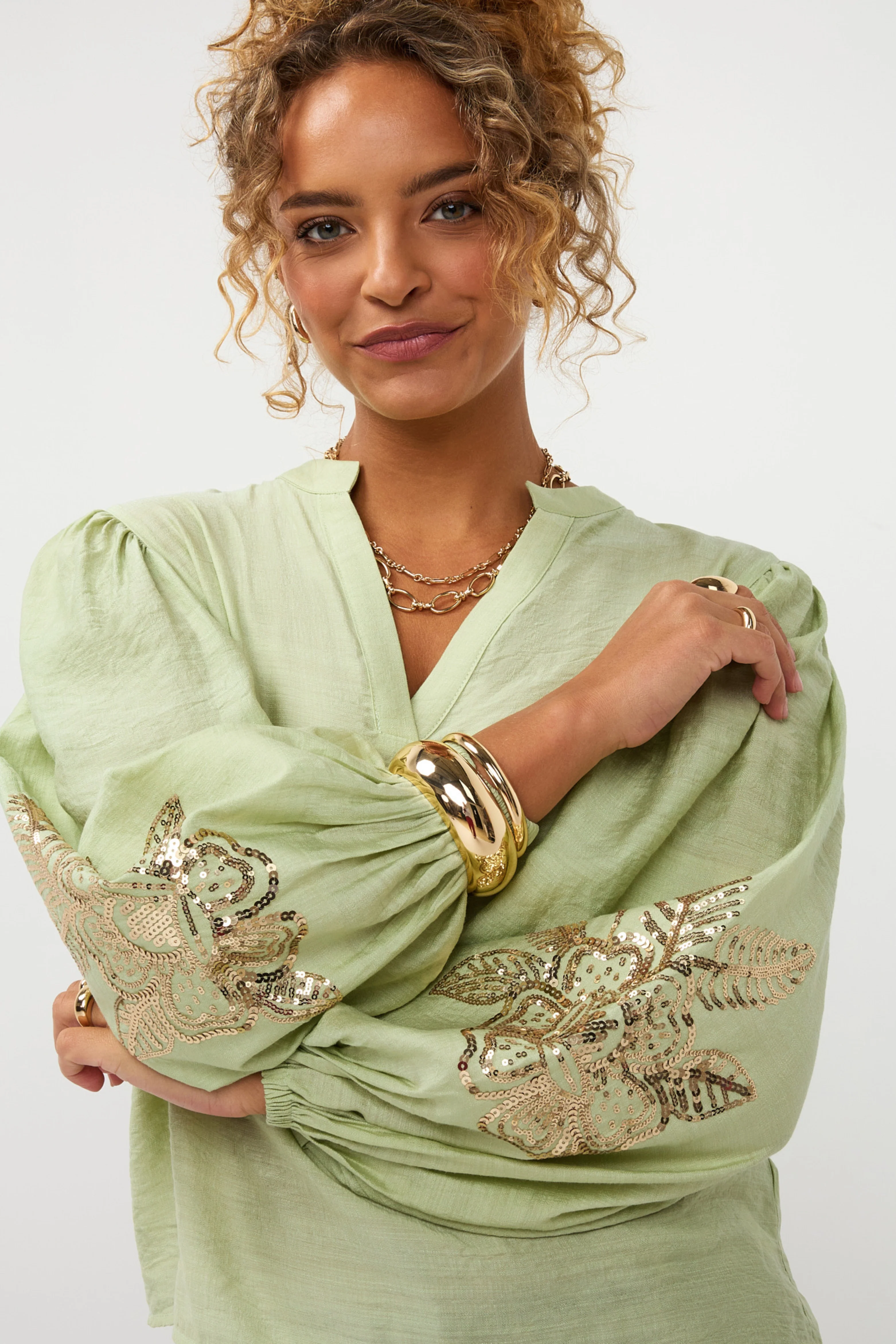 Blouse Rose Soft Green - Image 6