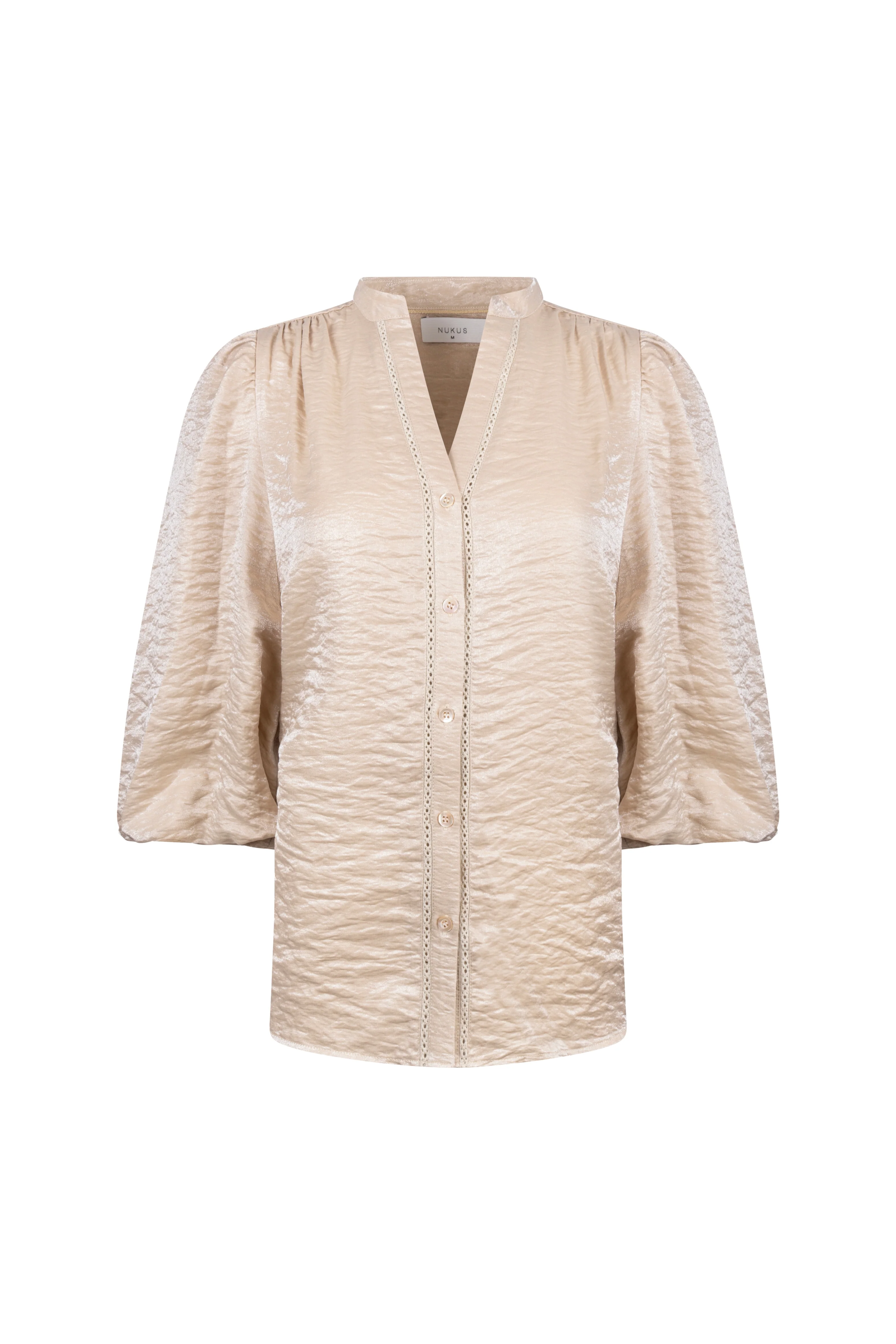 Blouse Rosie Shiny Sand NKS02140 - Image 3