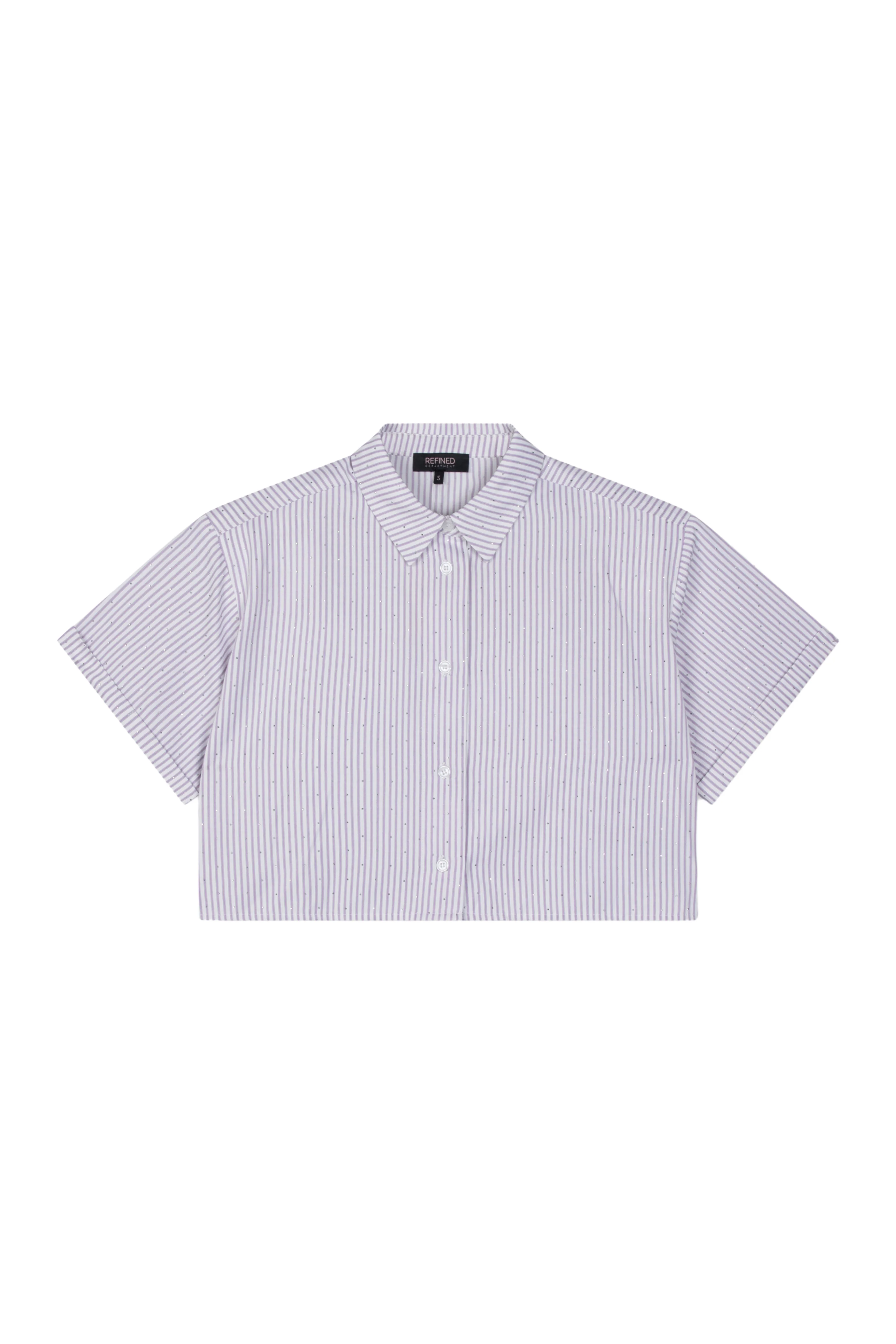 Blouse Steph Striped Cropped Lilac R2506944791 - Image 4