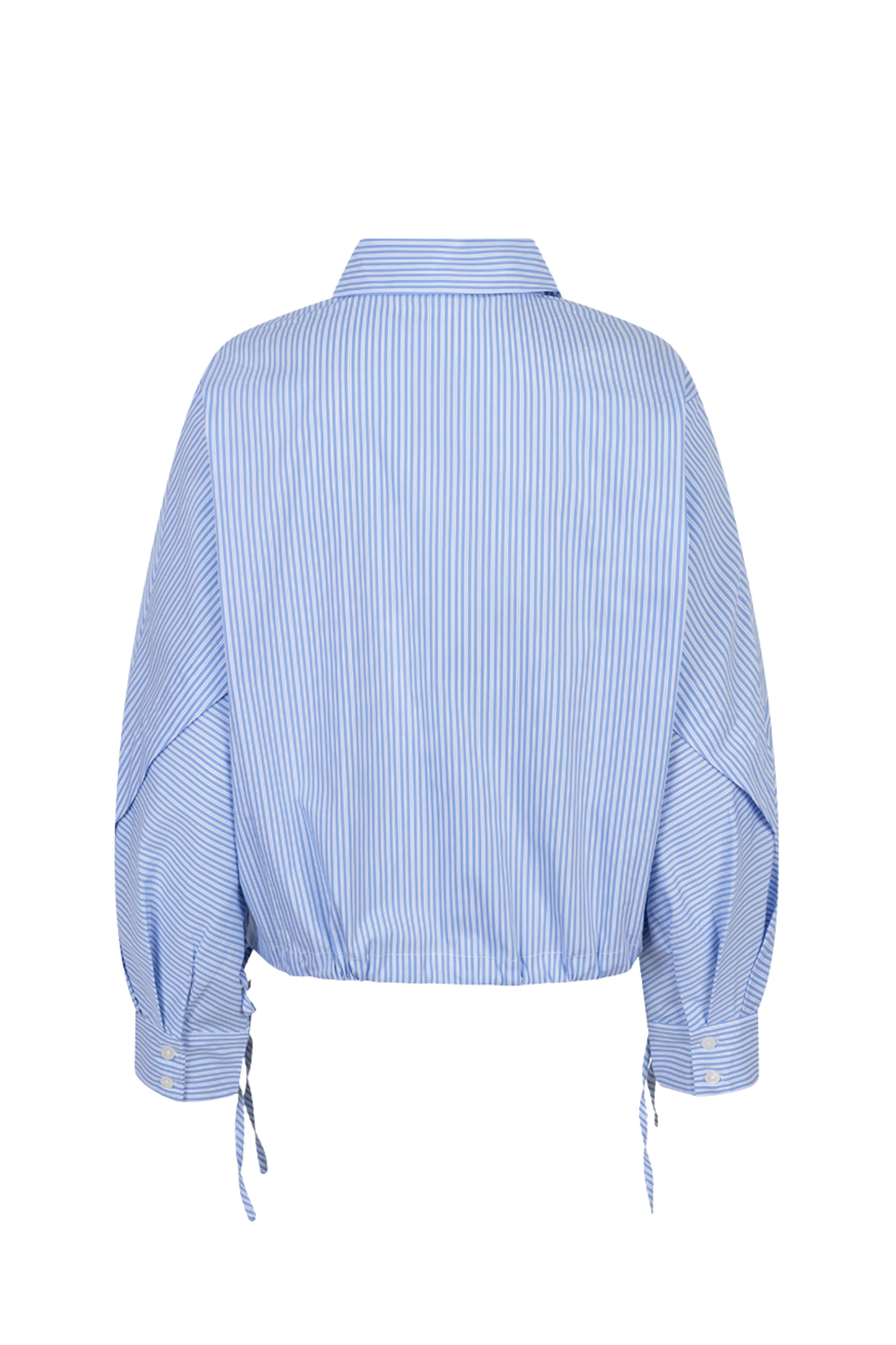 Blouse Striped Cropped Batwing Blue White SP26.28002 - Image 4