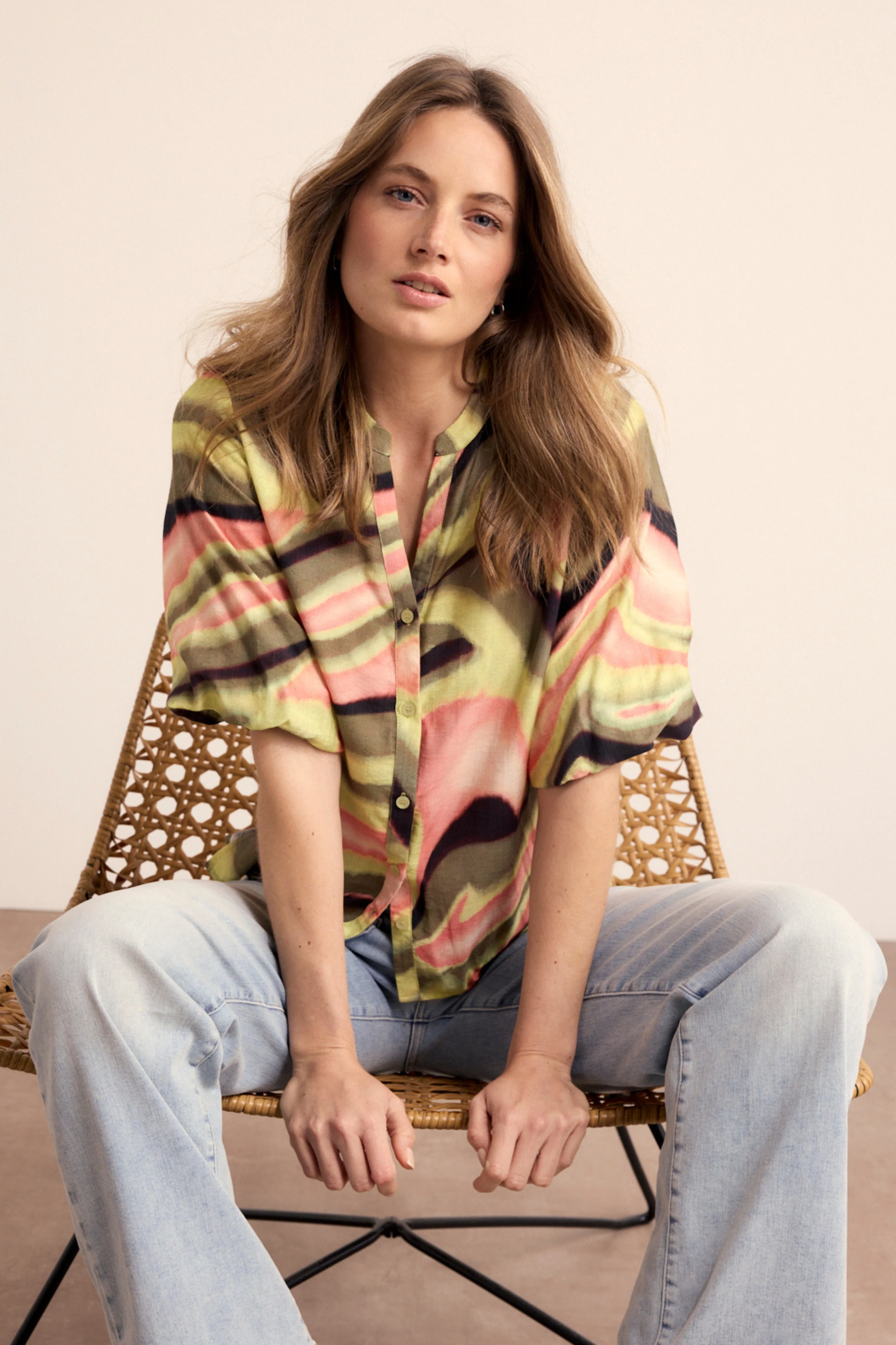 Blouse Sunset Desert Print Multi Colours C18-19-301 2 - Image 3