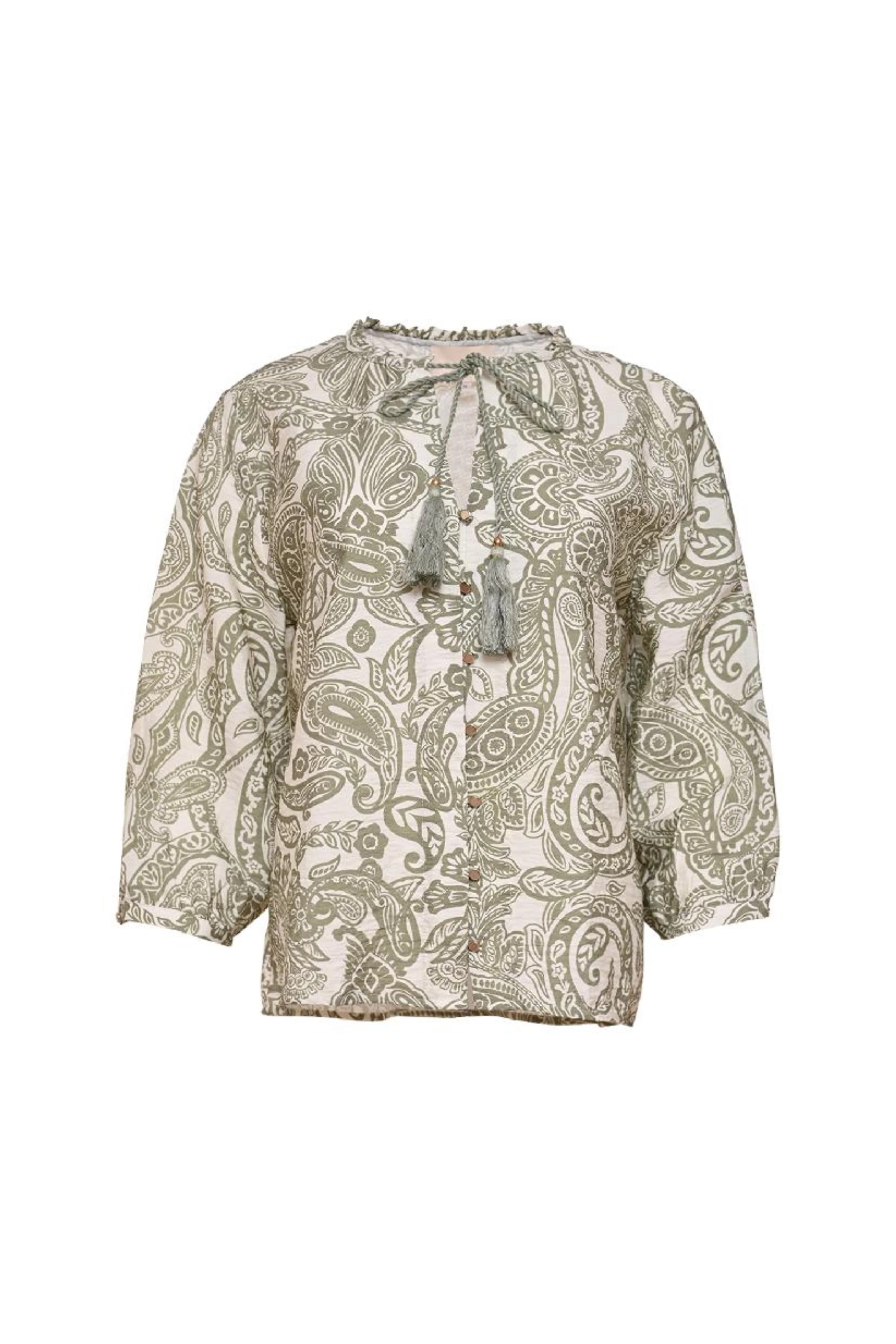 Blouse Taisley Olive Paisley - Image 2