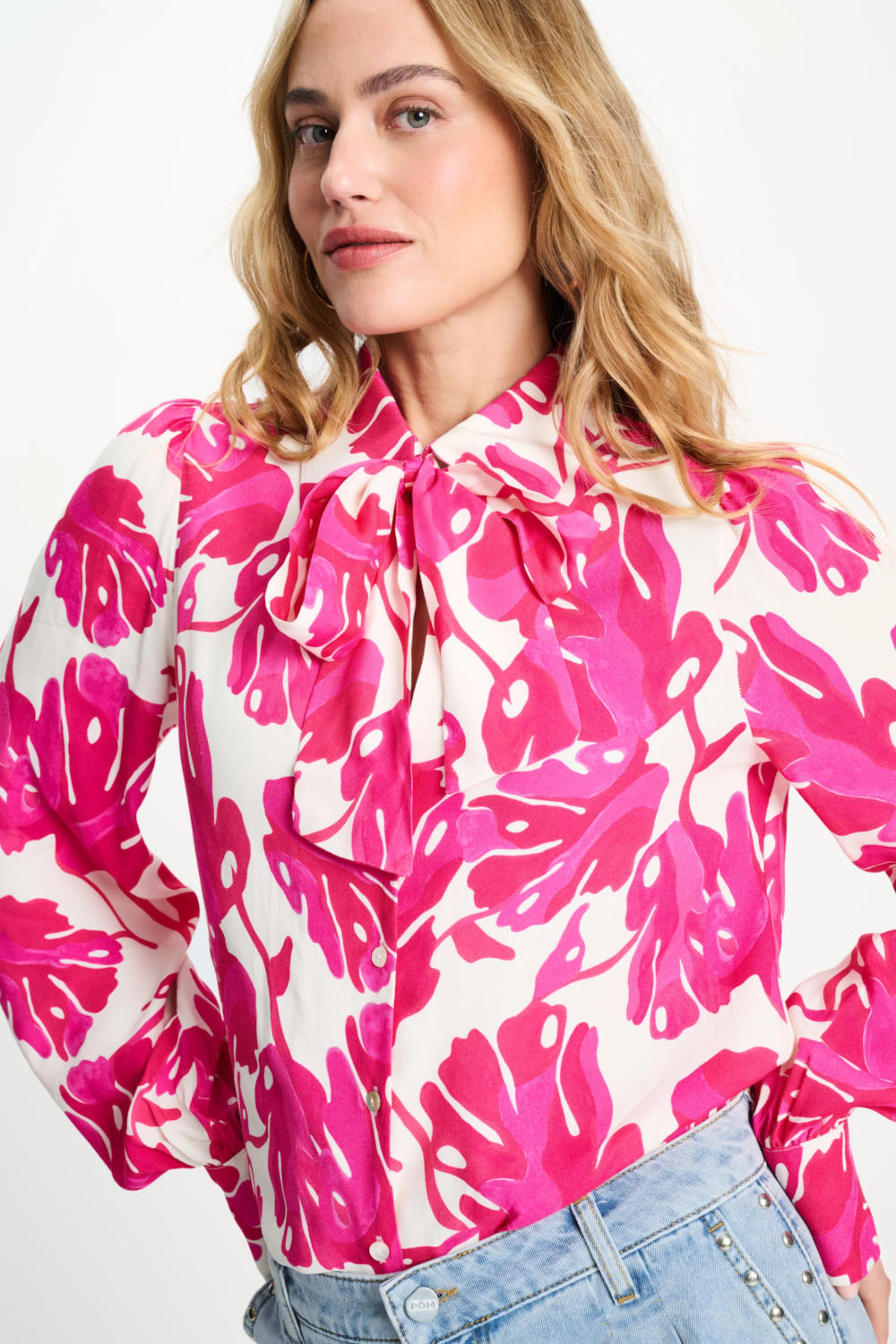 Blouse Urban Flora White Multi Colour SP9501